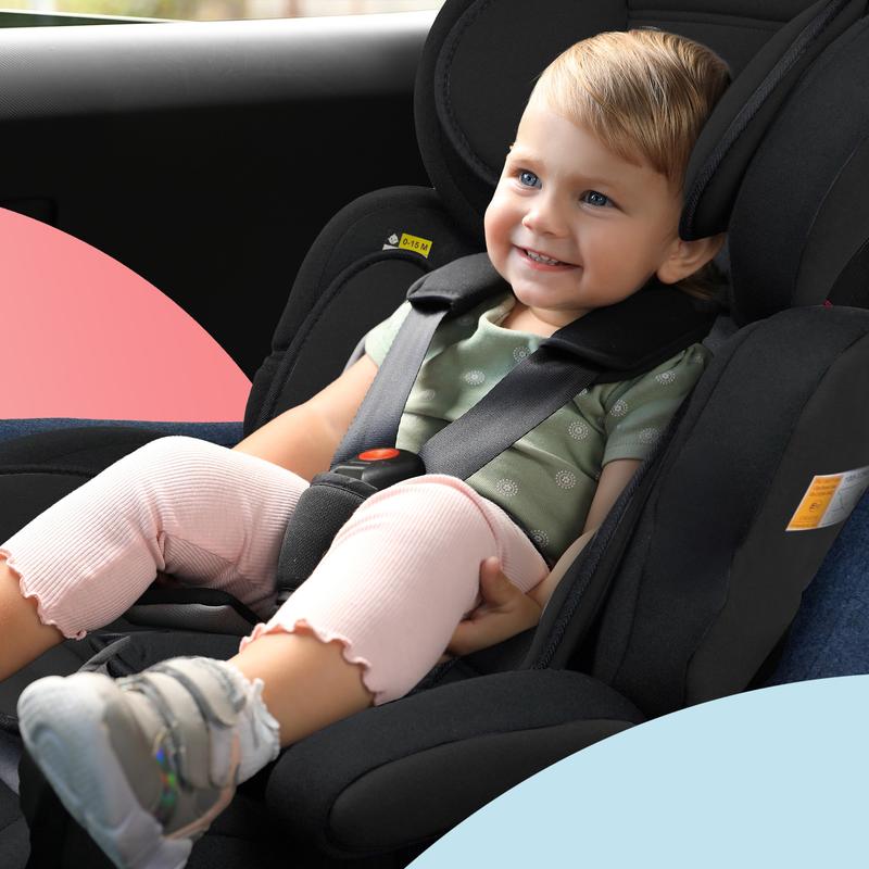 Kidoola Adjustable Car Seat for Toddlers & Children - Adjustable Toddler-to-Booster Safety Seat - Available in ISOFIX Model (76–150 cm) or General Model (100-125cm) - Padded Support & Premium Comfort