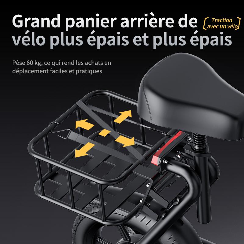 AOVOPRO 500W Monopattino elettrico, pneus de 14 pouces, vitesse maximale 25 km/h,autonomie 43/78 km, système de suspension hydraulique, guidon pliable avec panier.