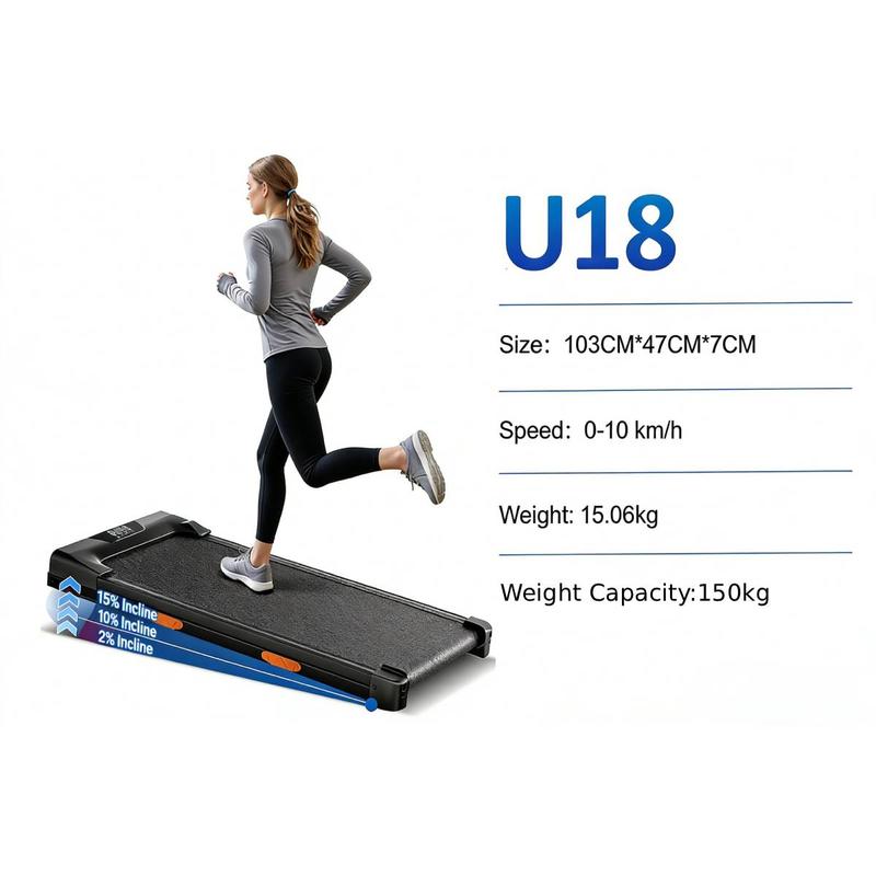 UMAY 2.5 HP Home Treadmill, Knee-Safe with Triple Cushioning, Inclined Walking Pad with App and Remote Control