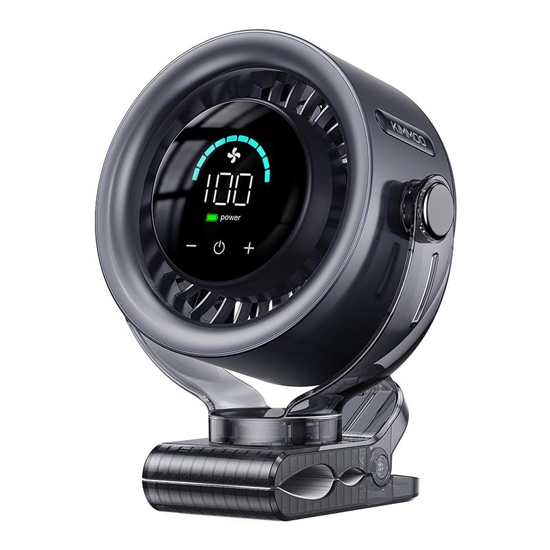 4000mAh Rechargeable Portable Clip on Fan-100-Speed Touch Control, LED Display, 360° Rotate Quiet Turbo Desk Fan, Small Battery Operated USB Fan for Stroller Bed Travel Camping Golf Gym summerwins