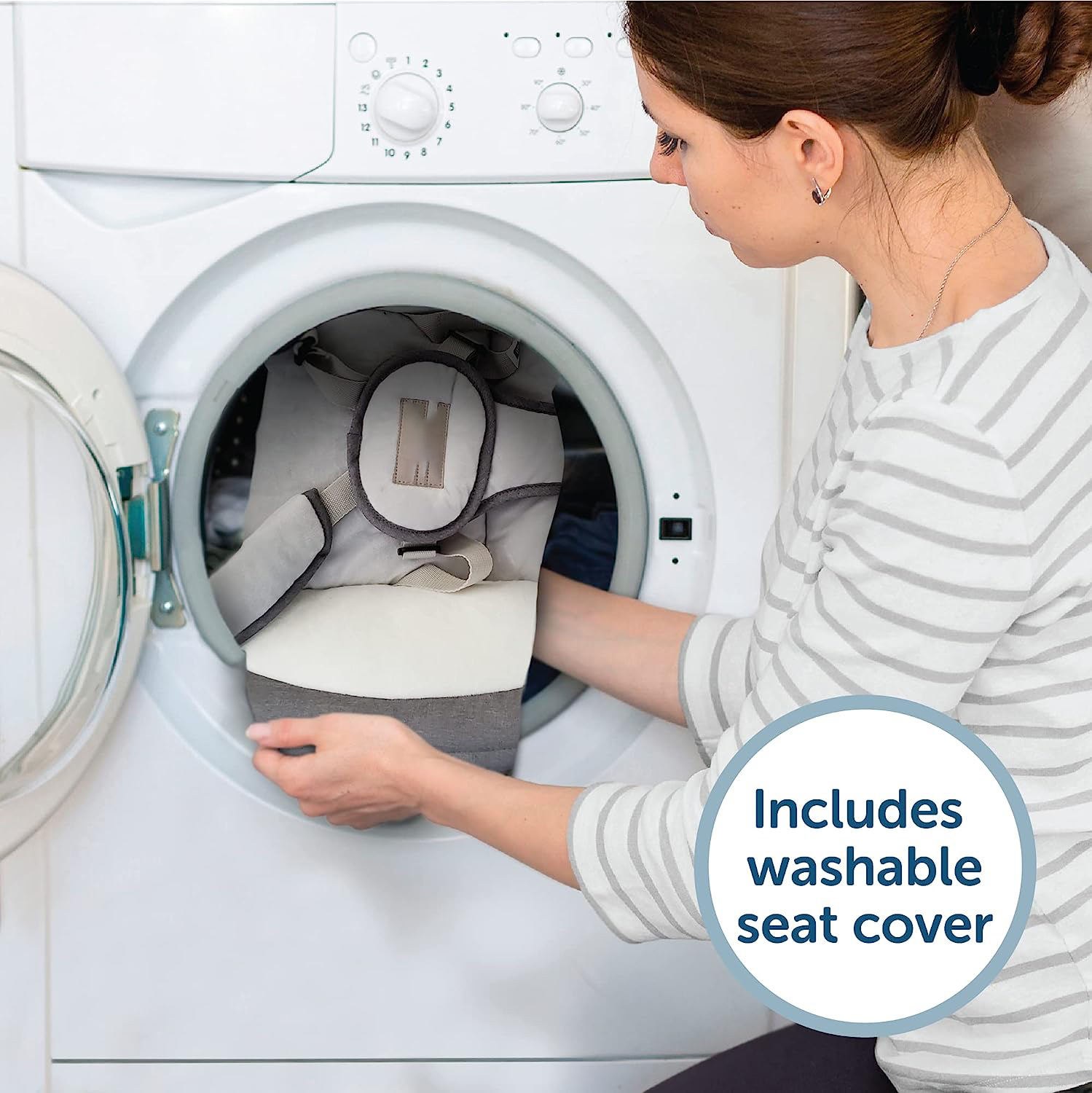 Baby Swing for Newborns - Electric Motorized Infant Swing, Bluetooth Music, 10 Preset Lullabies, Remote - Jool Baby