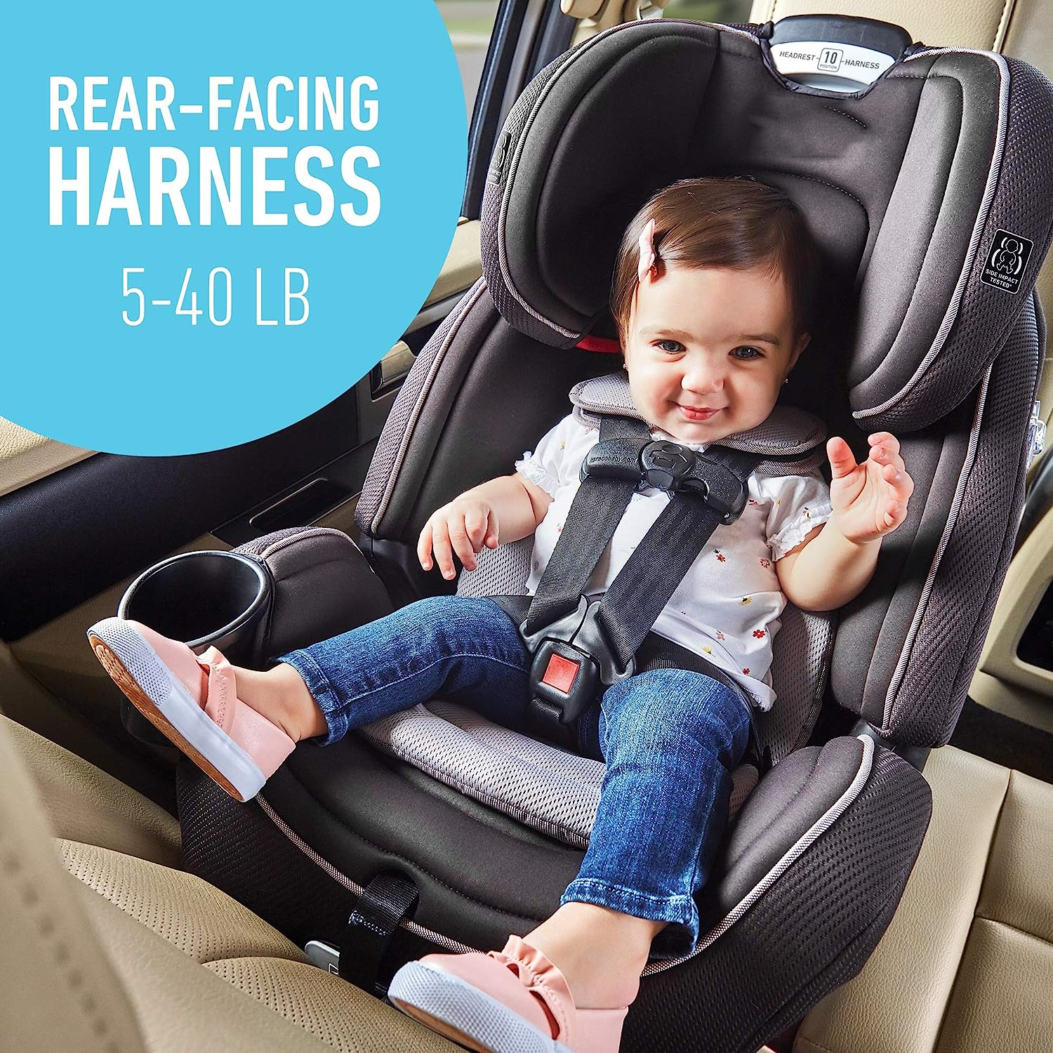 Grows4Me 4 in 1 Car Seat, Infant to Toddler Car Seat with 4 Modes, West Point