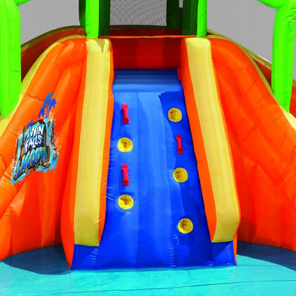 Banzai Twin Falls Lagoon - 16 X 8 Foot Water Park w/ 2 Slides & Cannons