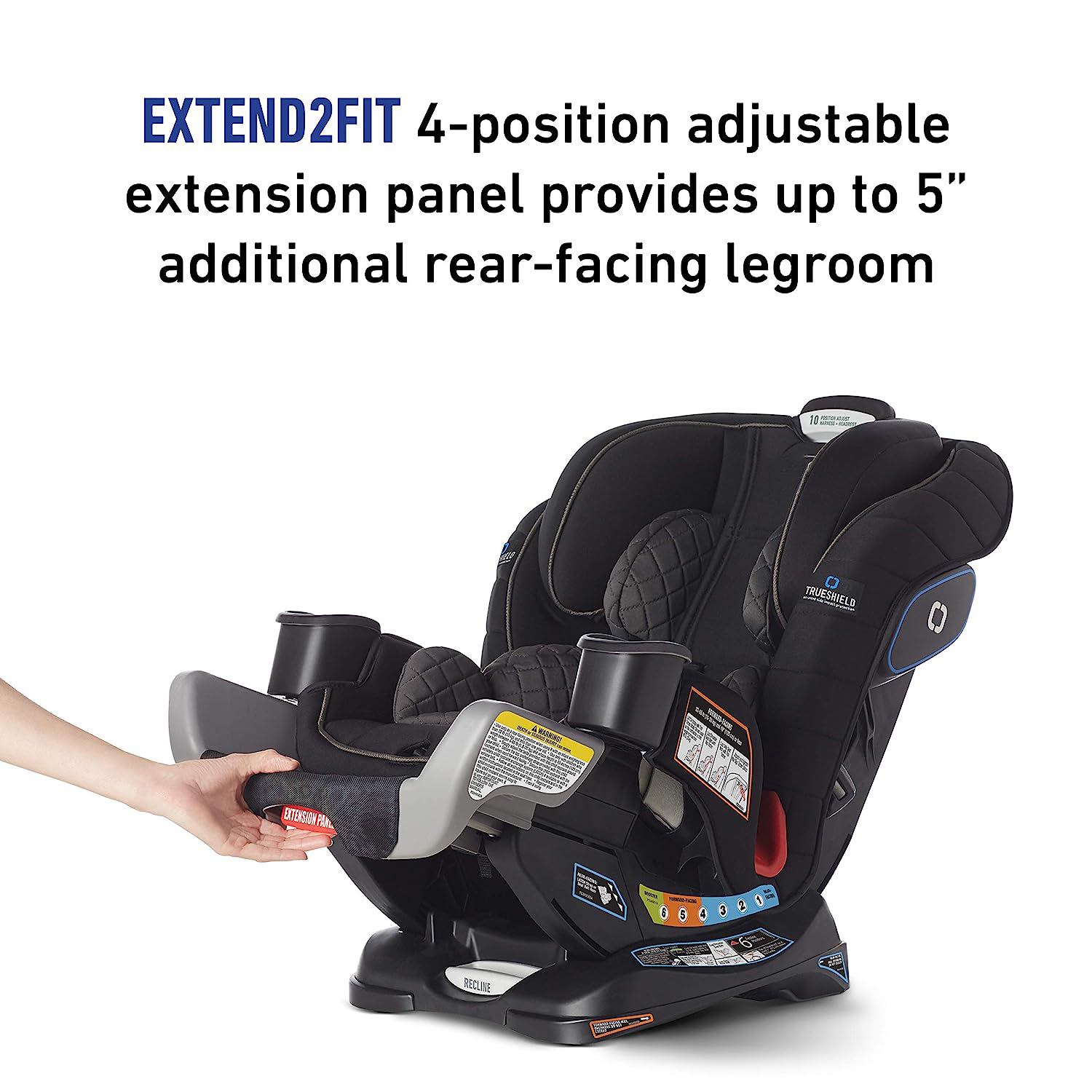 Extend2Fit Convertible Car Seat, Ride Rear Facing Longer with Extend2Fit, Gotham