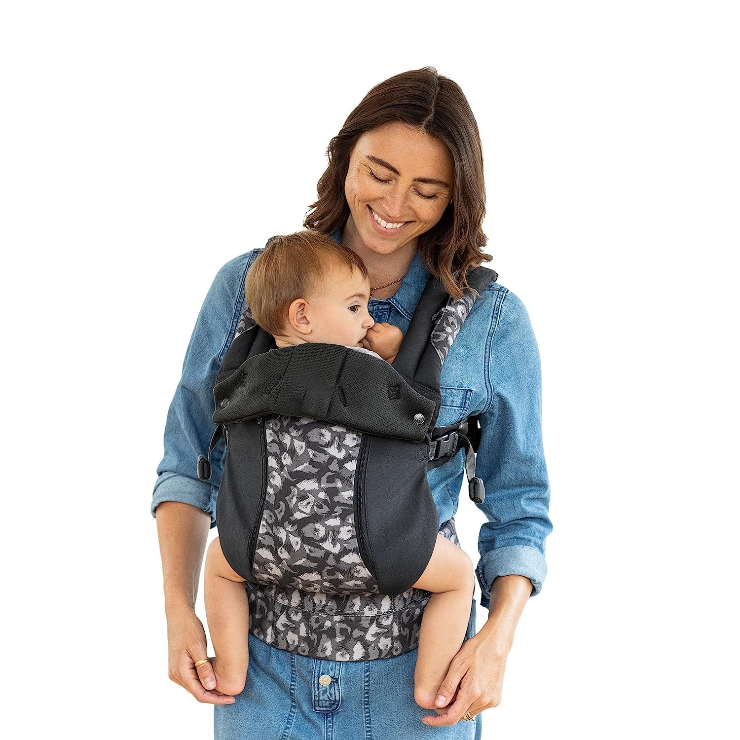 Complete All Seasons Ergonomic 6-in-1 Baby Carrier Newborn to Toddler - with Lumbar Support - for Children 7-45 Pounds - 360 Degree Baby Wearing - Inward & Outward Facing - Stone