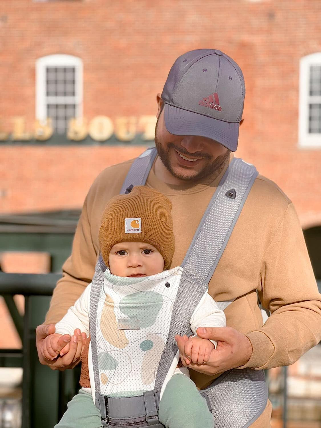 Baby Carrier Newborn to Toddler Baby Hip Carrier with Head Hood,Waist Extender & 3 Pieces Teething Pads (Grey)