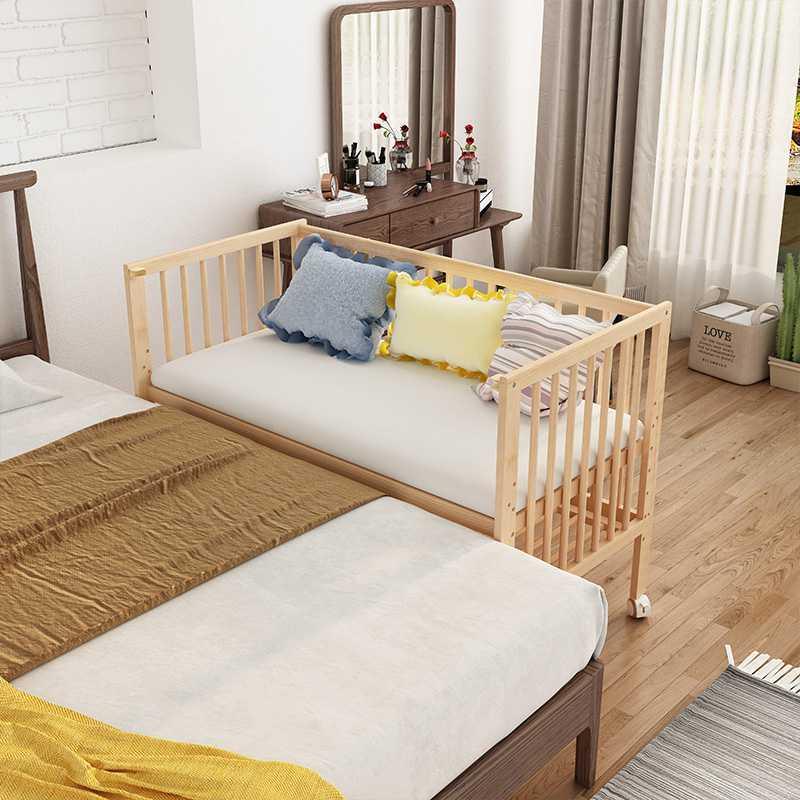 Solid wood crib Best selling solid pine wooden baby bed