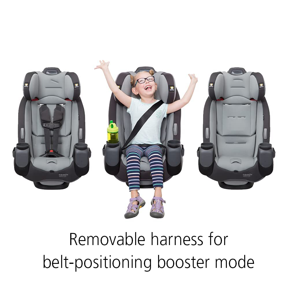 Safety 1st Grow and Go All-in-One Convertible Car Seat, Rear-facing 5-40 pounds, Forward-facing 22-65 pounds, and Belt-positioning booster 40-100 pounds, Carbon Wave