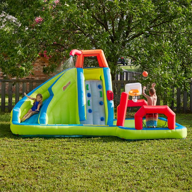 Banzai 2-in1 Slide & Bounce Ultimate Combo Pack Bouncer and Water Parks
