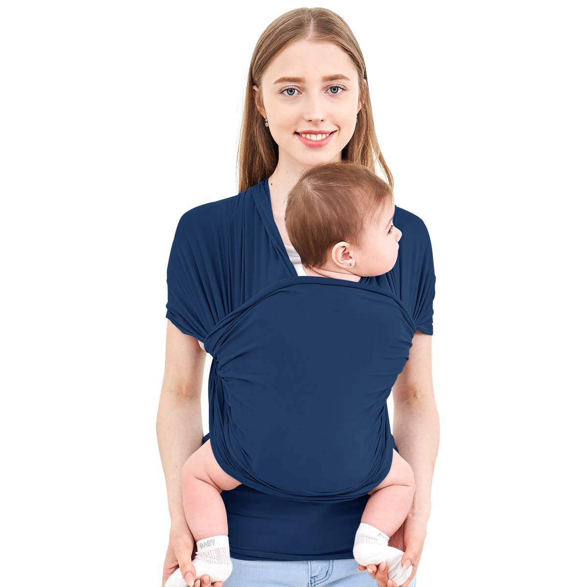 Baby Wrap Carrier,Hands Free Baby Carrier Sling,Lightweight,Breathable,Softness,Perfect for Newborn Infants and Babies Shower Gift,Black