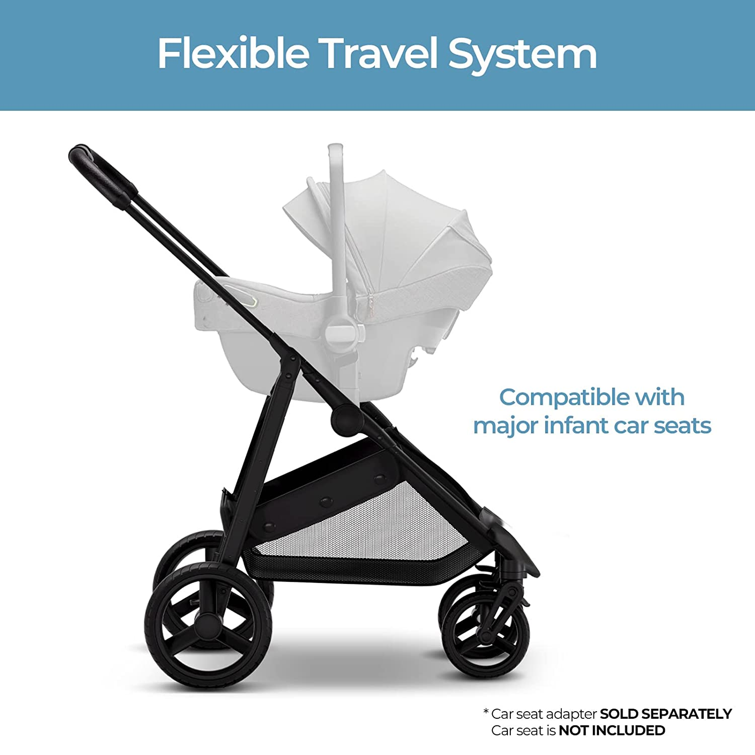 Convertible Baby Stroller with Bassinet Mode - Foldable Infant Stroller to Explore More as a Family - Toddler Stroller with Reversible Stroller Seat