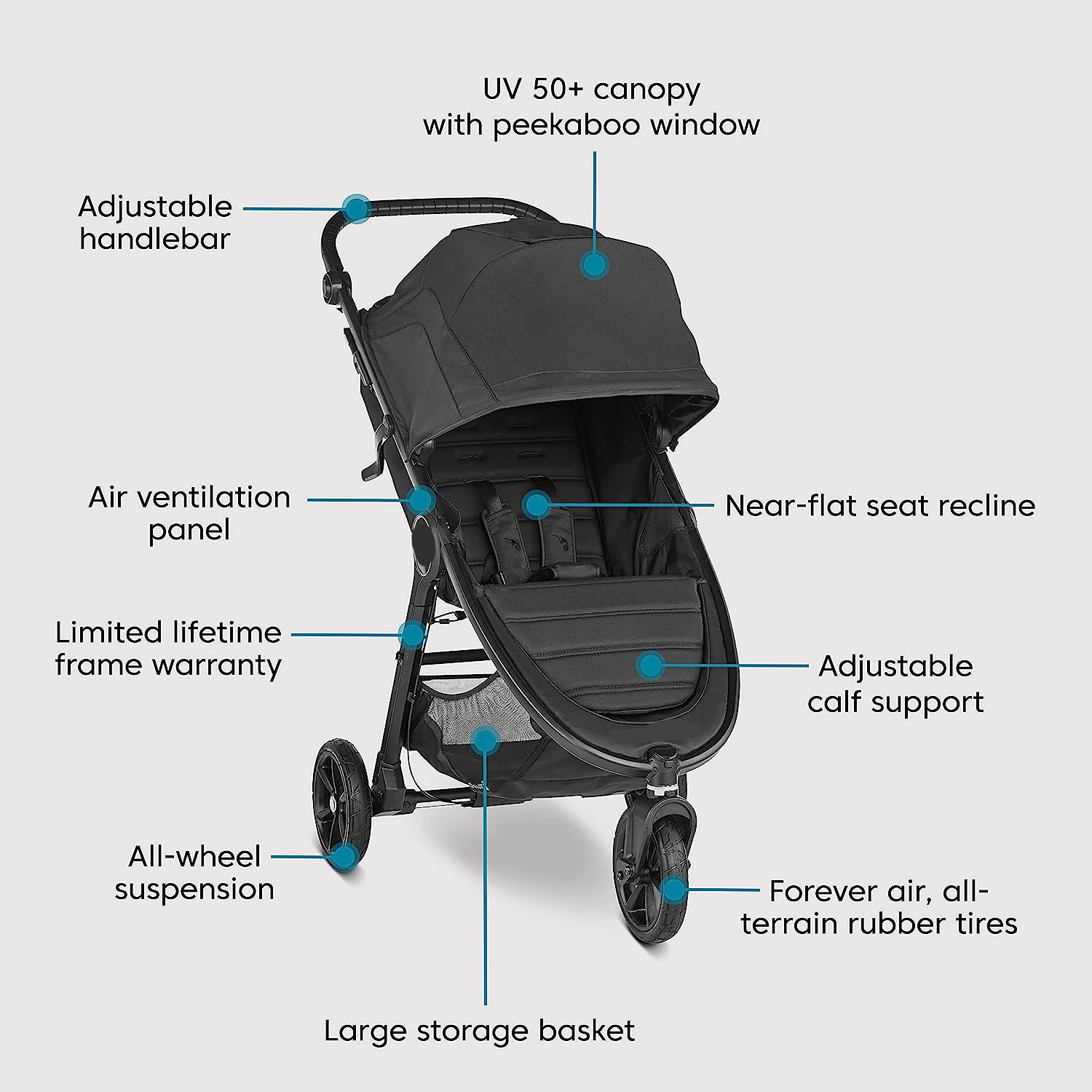 Baby Jogger City Mini GT2 All-Terrain Stroller, Jet