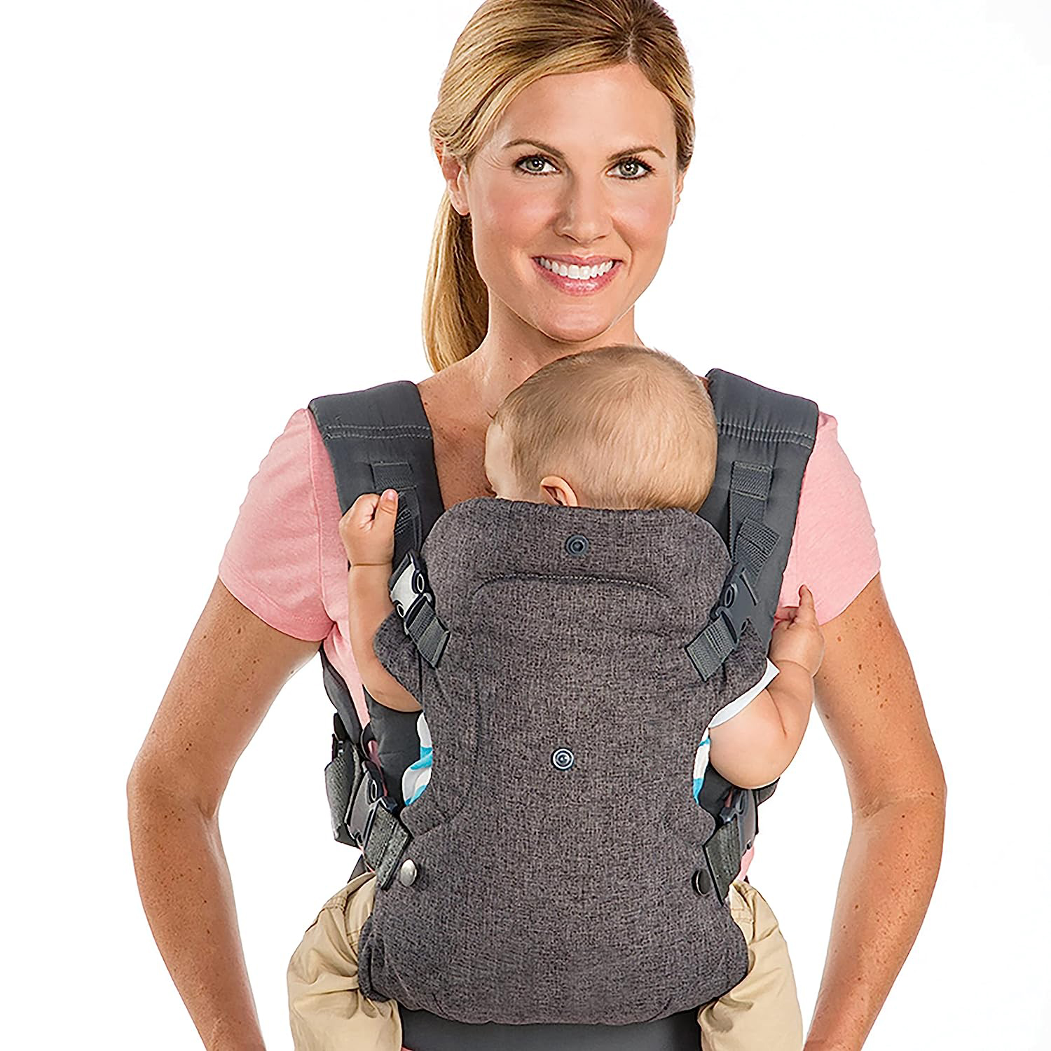 Advanced 4-in-1 Carrier - Ergonomic, convertible, face-in and face-out front and back carry for newborns and older babies 8-32 lbs