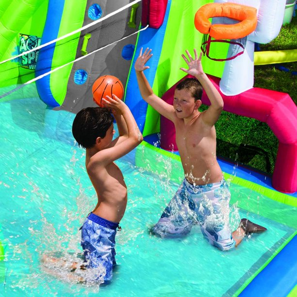 Banzai Sports 3-in-1 Inflatable Duratech Bouncer Water Slide- for Kids Ages 5-12