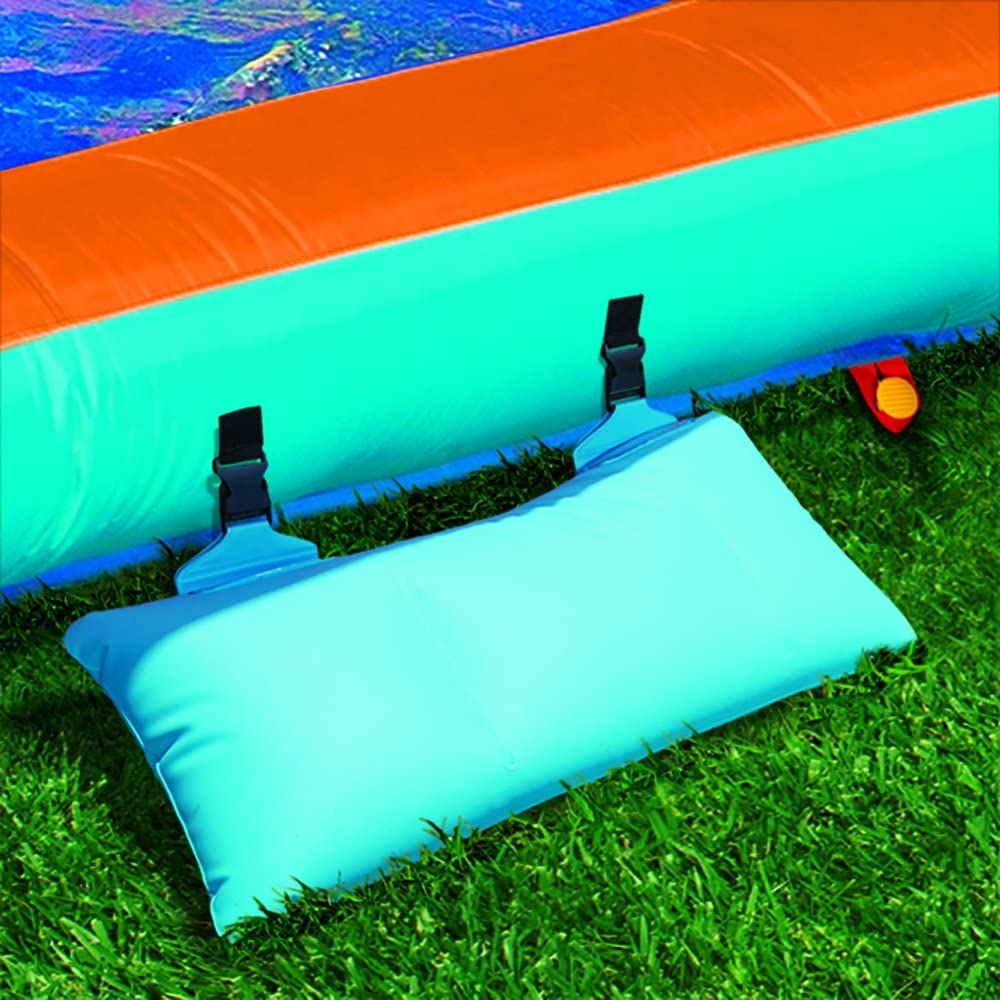Inflatable Water Slide & Bounce House (Combo Pack) - Huge Heavy Duty Outdoor Kids Adventure Park Pool with Built in Sprinkler Wave and Slide PLUS Large BONUS 12x9 Bounce House - FREE Blower Included