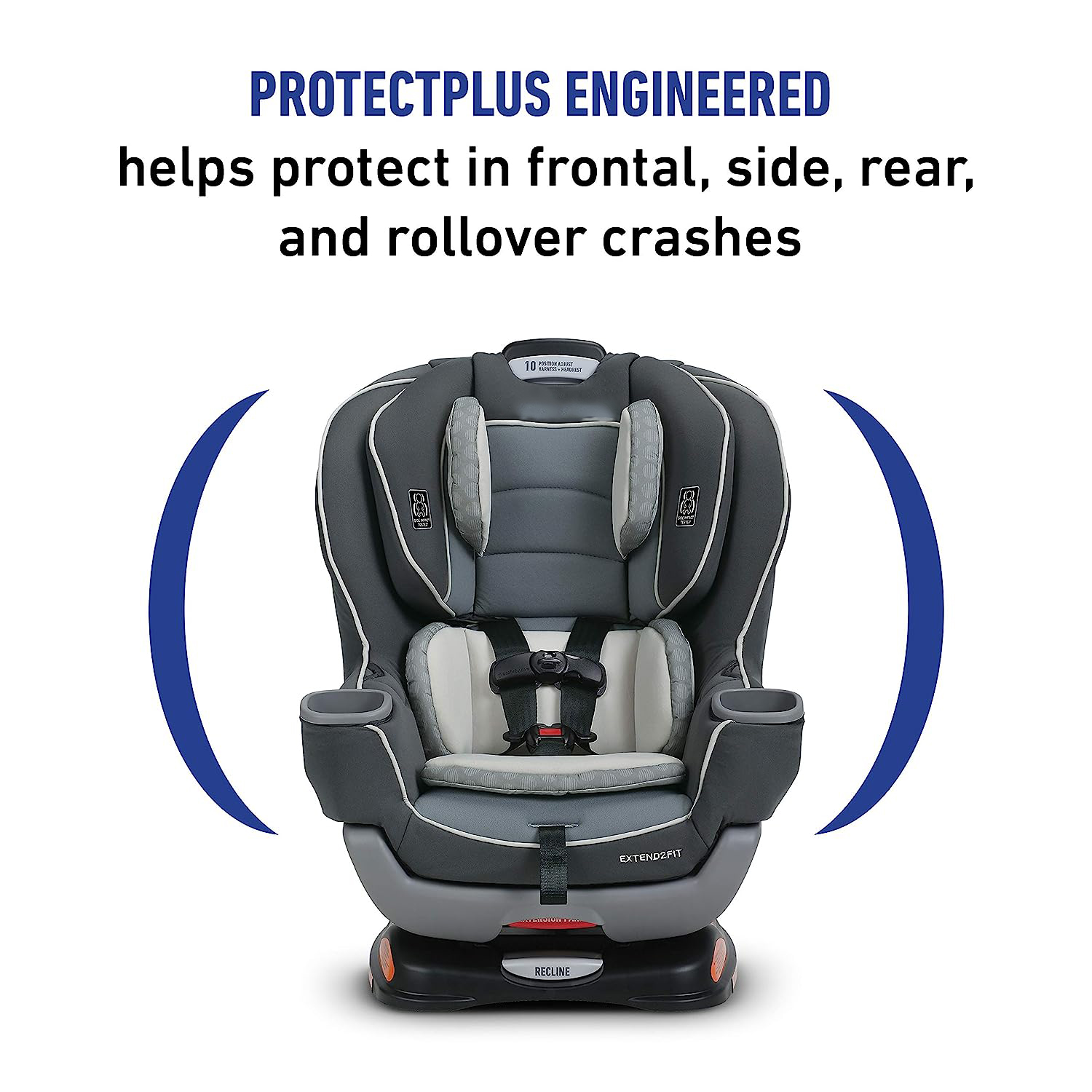 Extend2Fit Convertible Car Seat, Ride Rear Facing Longer with Extend2Fit, Gotham
