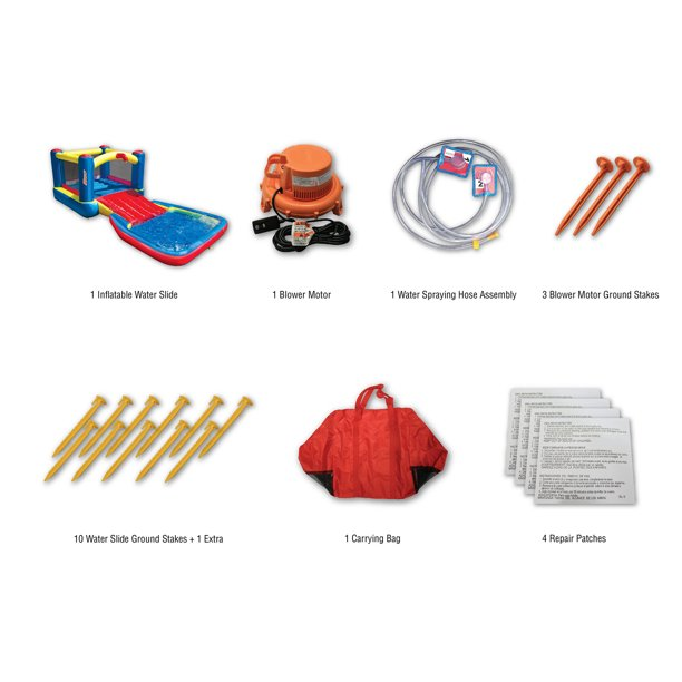 Banzai 2-in-1 Dry or Wet Inflatable Bouncer & Slide- for Kids Ages 5-12