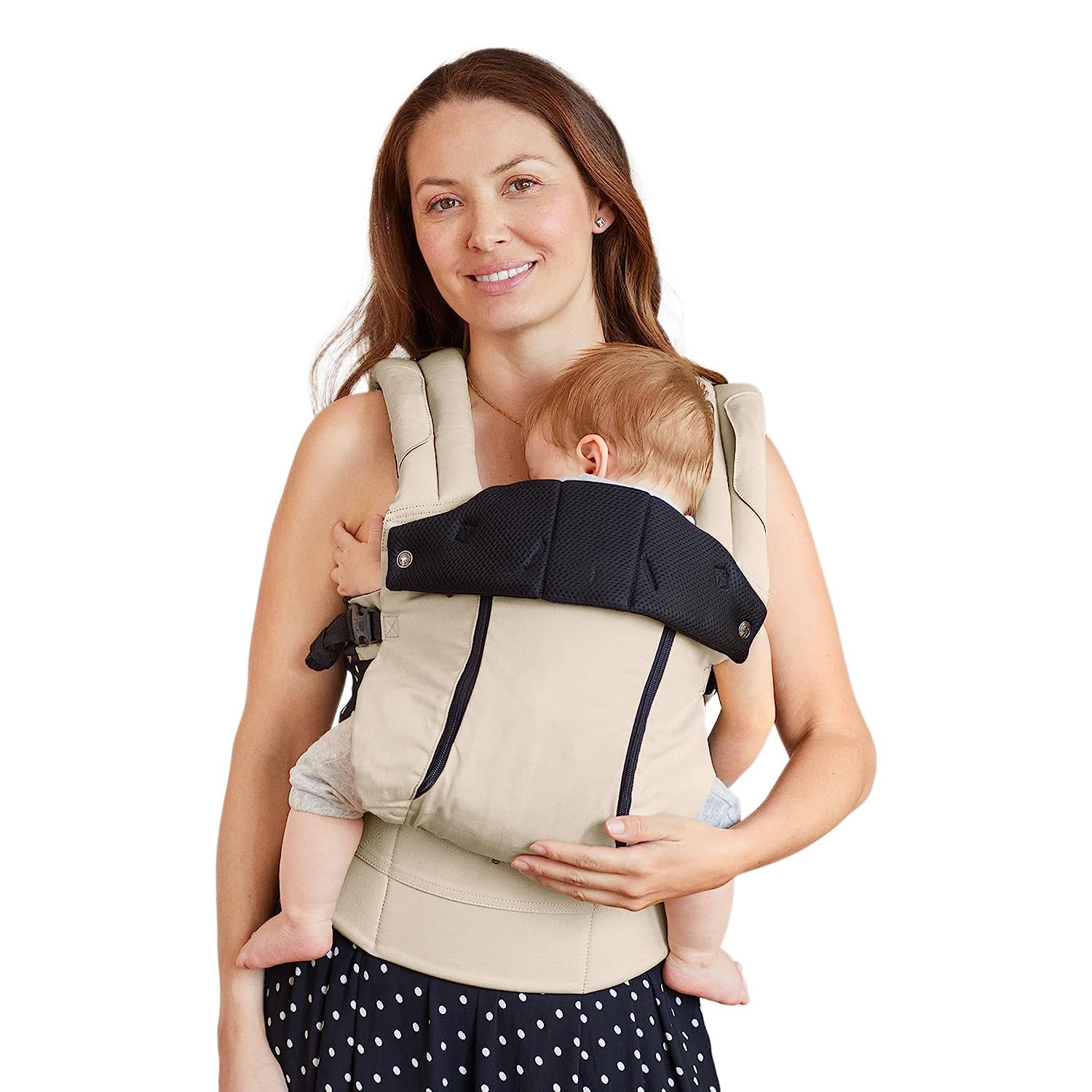 Complete All Seasons Ergonomic 6-in-1 Baby Carrier Newborn to Toddler - with Lumbar Support - for Children 7-45 Pounds - 360 Degree Baby Wearing - Inward & Outward Facing - Stone