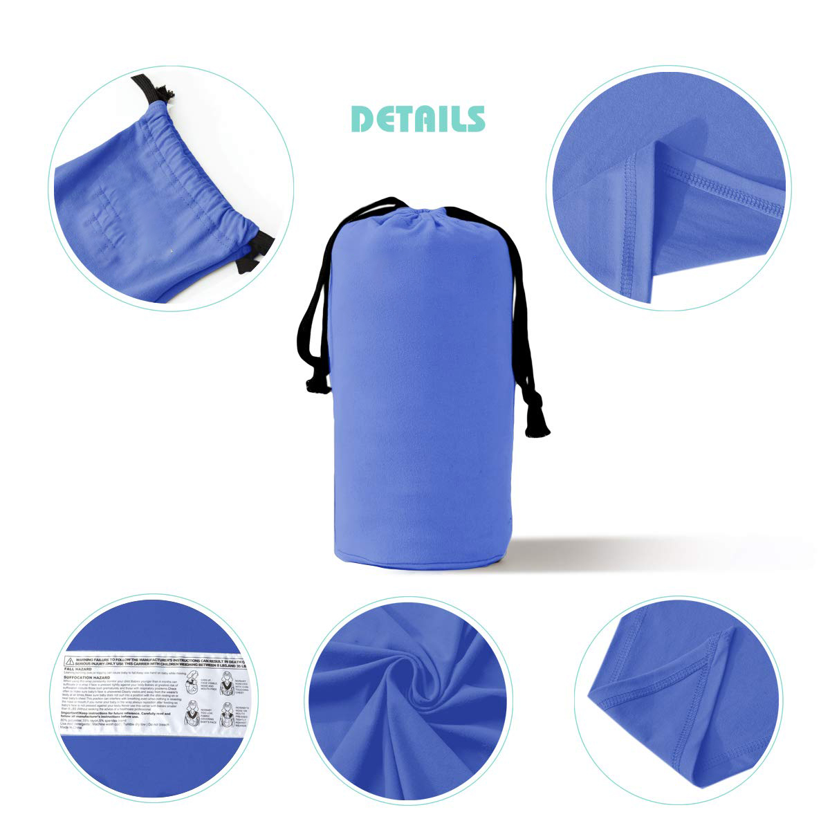 Baby Wrap Carrier,Hands Free Baby Carrier Sling,Lightweight,Breathable,Softness,Perfect for Newborn Infants and Babies Shower Gift,Black