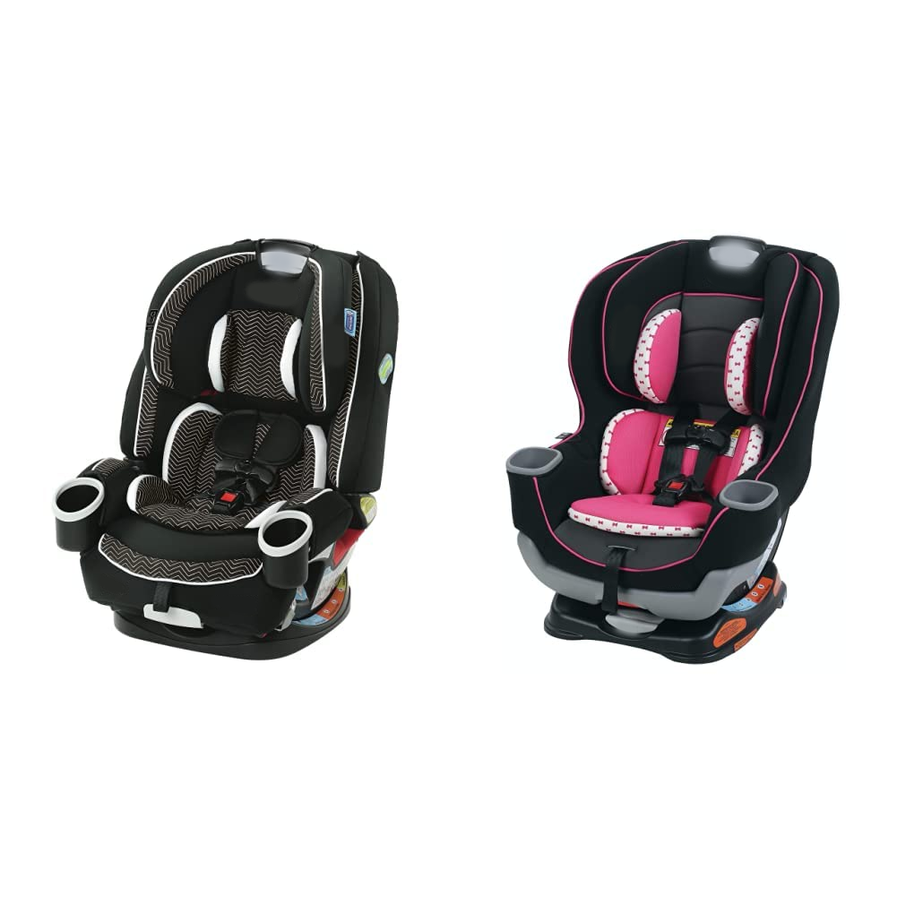 4Ever DLX 4 in 1 Car Seat, Infant to Toddler Car Seat, with 10 Years of Use, Zagg 1 Count (Pack of 1)