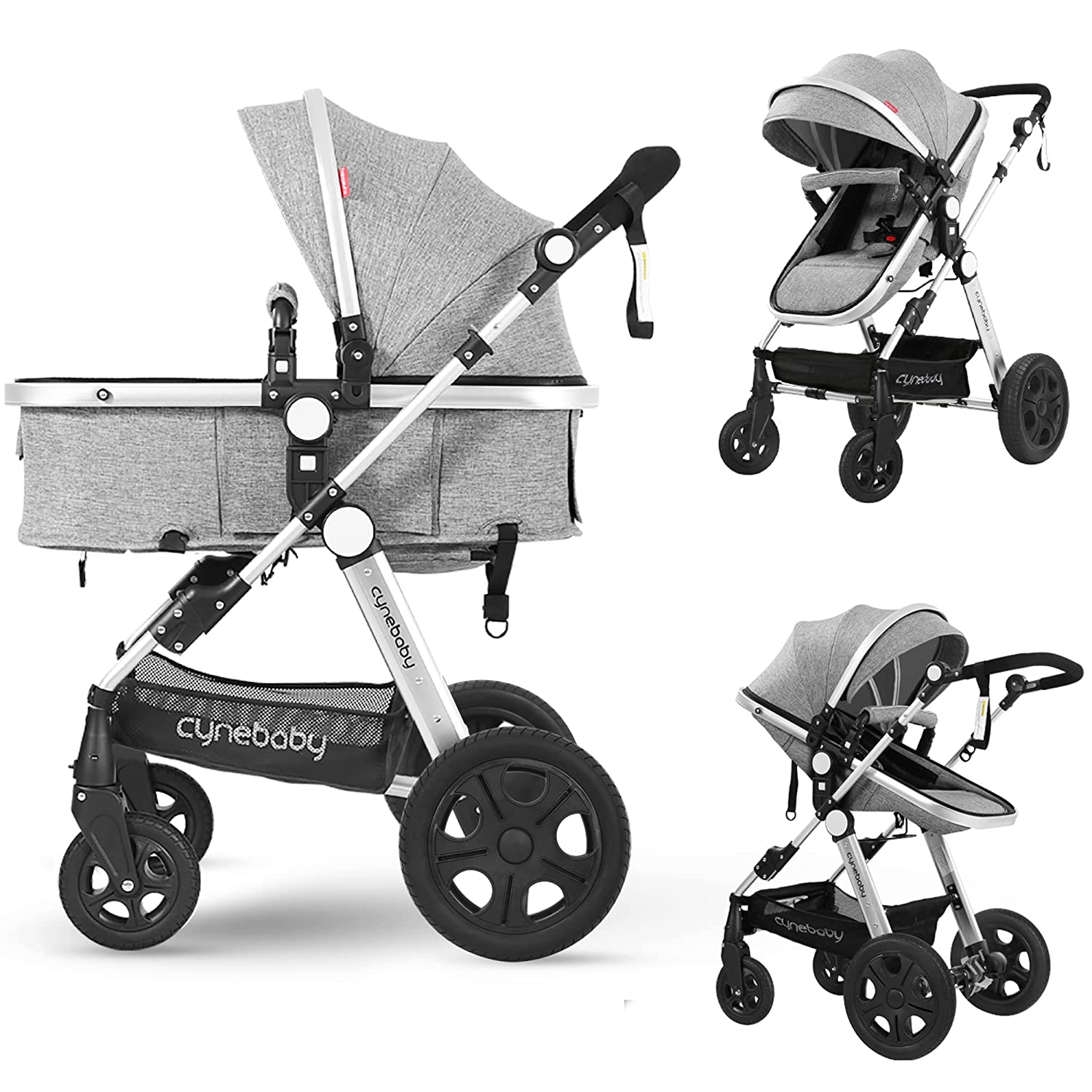 Luxury 2-In-1 Baby Infant Bassinet Stroller For All Terrain