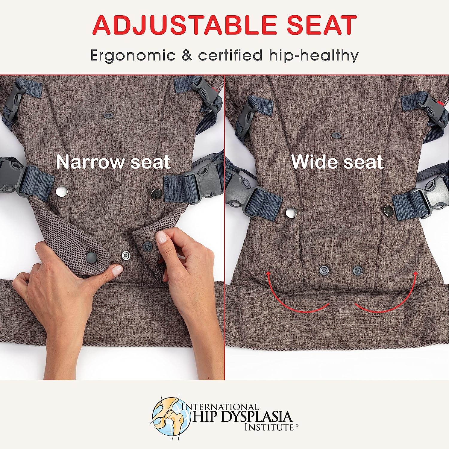 4-in-1 Baby Carrier Newborn to Toddler - All Positions Baby Chest Carrier - Front and Back Carry Baby Carriers - Includes 2-in-1 Bandana Bib - Baby Holder Carrier for 8-32 lbs (Grey Mesh)