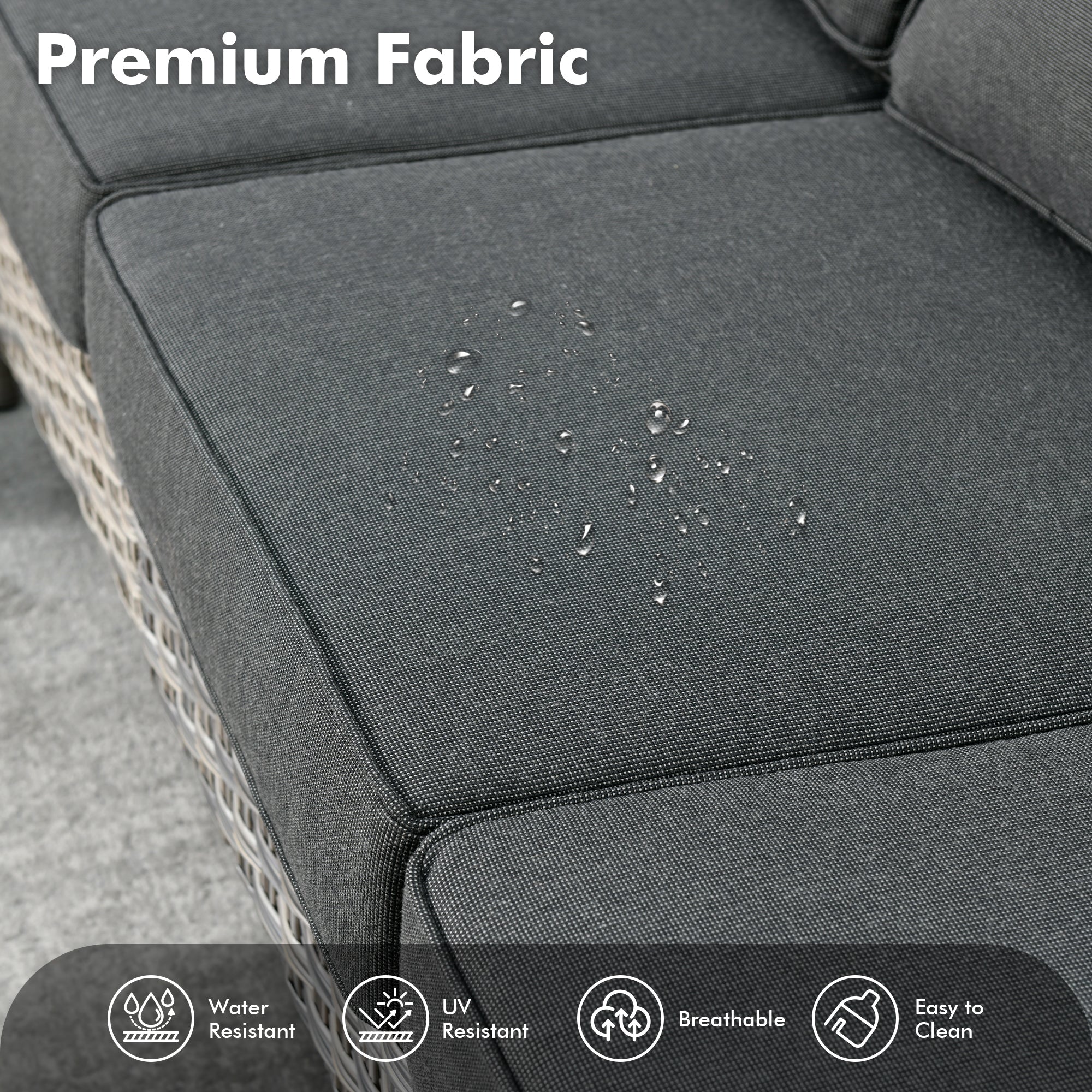 Ovios Conversation Set 5-Piece PAD Series include Rocking Chair & 47