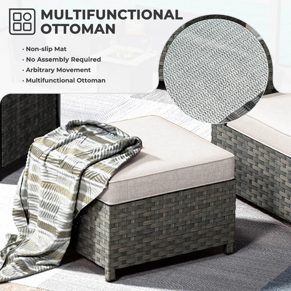 Ovios New Rimaru Series Patio Furniture Set 13-Piece include 42