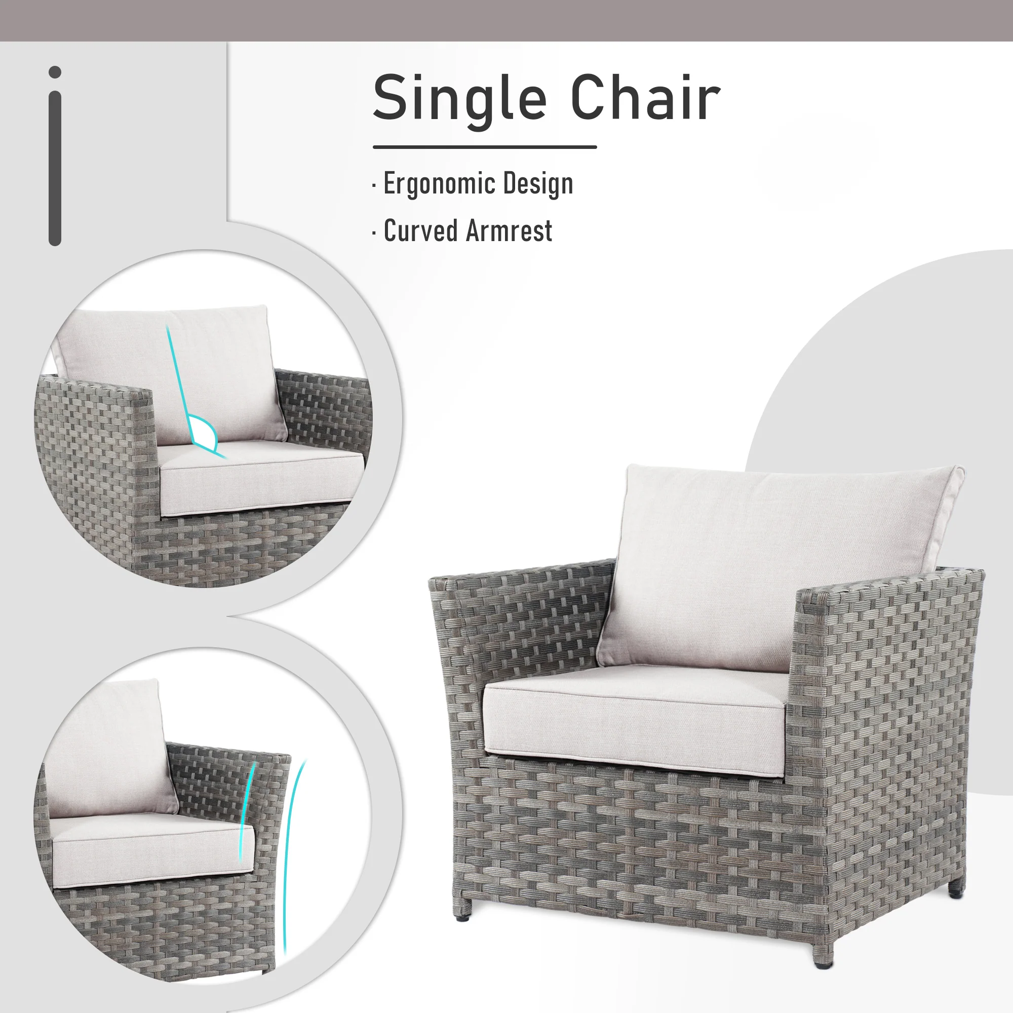 Ovios Patio Furniture Set 10-Piece include 42