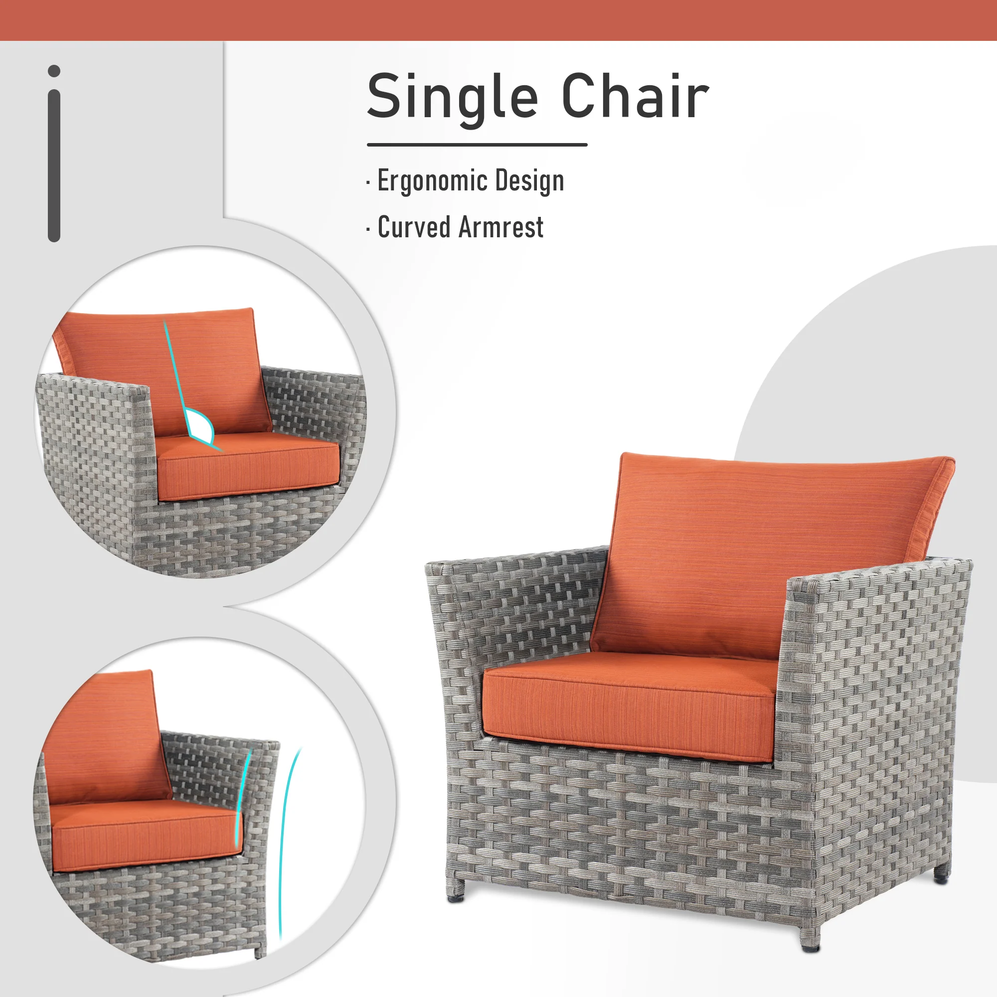 Ovios Patio Furniture Set 10-Piece include 42