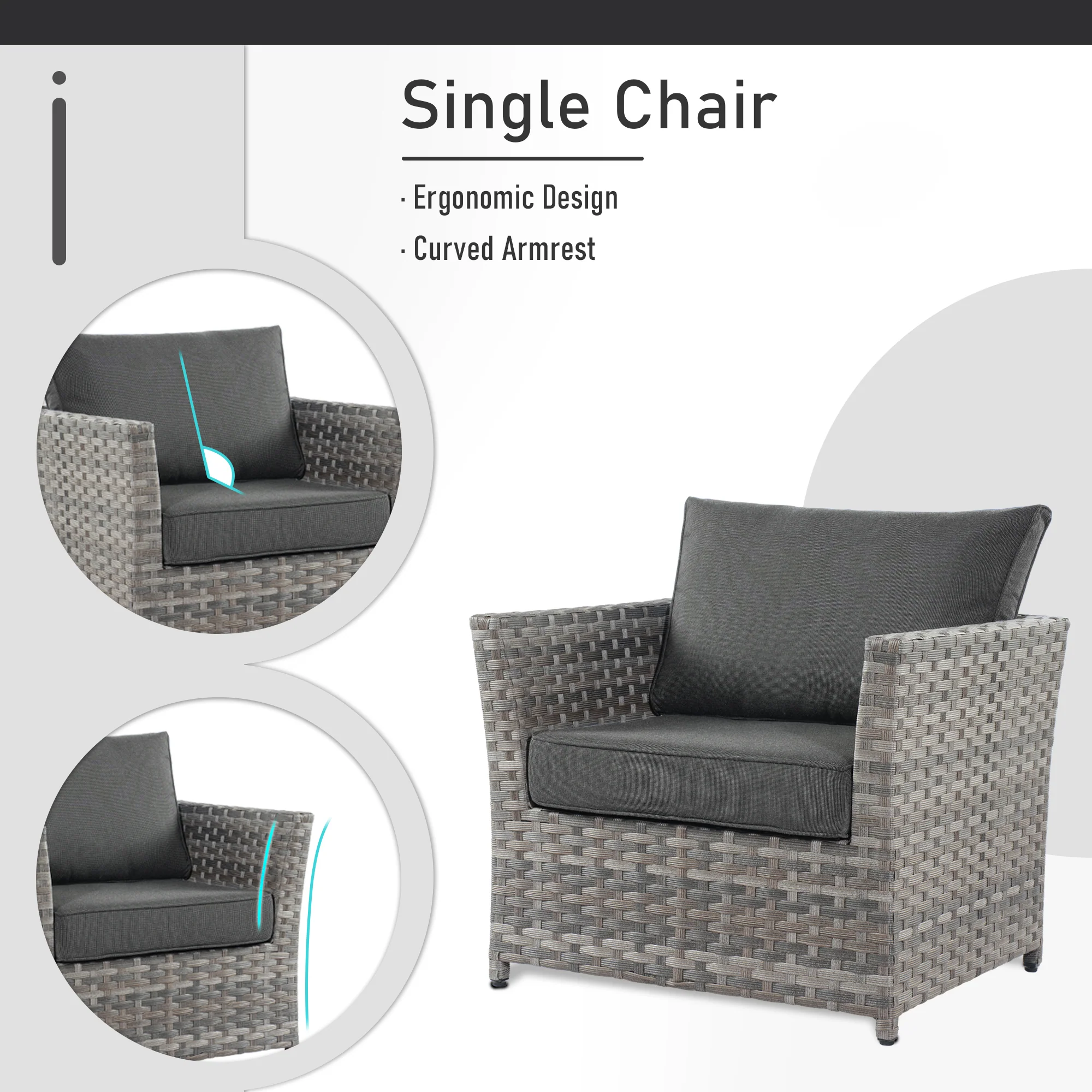 Ovios Patio Furniture Set 10-Piece include 42