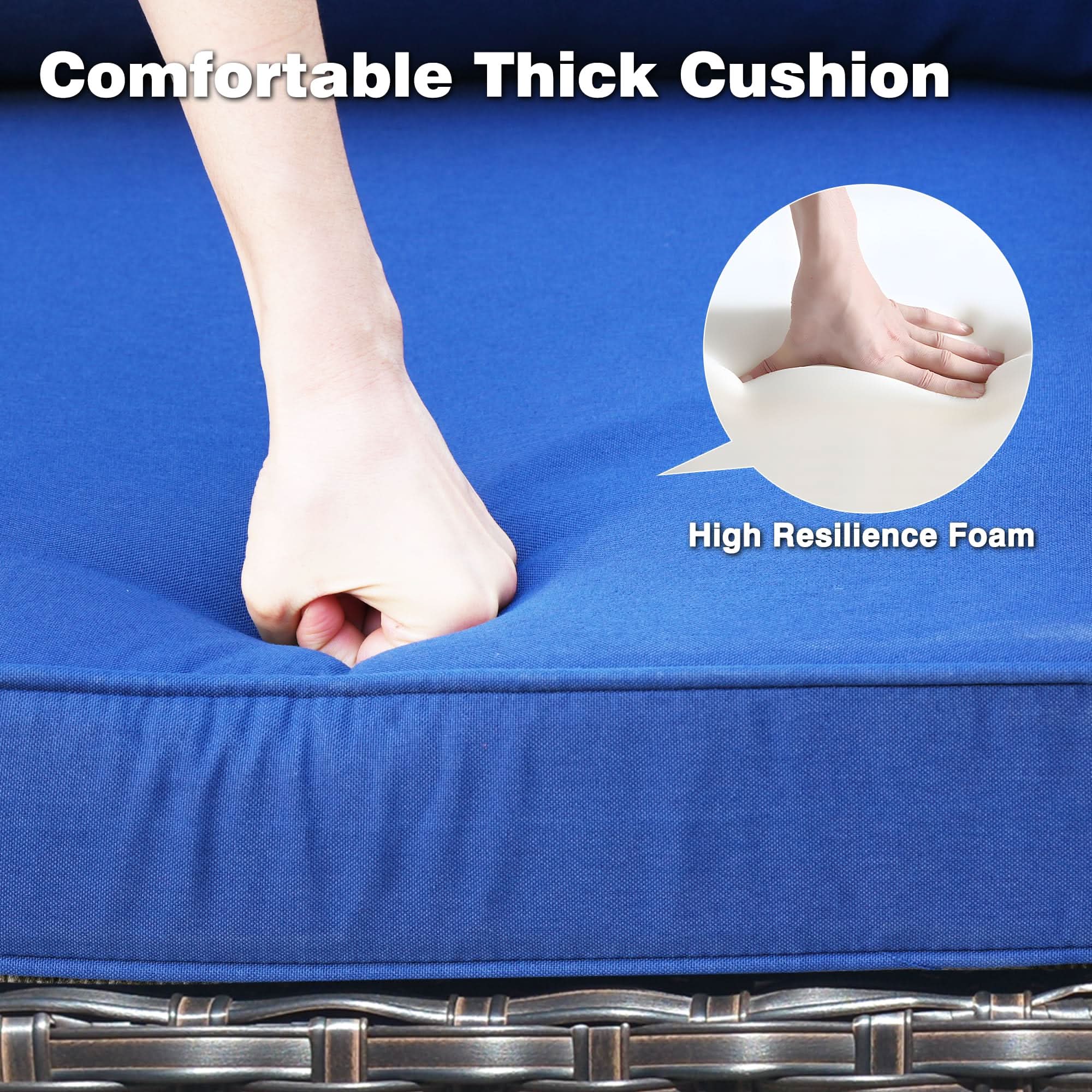 Ovios 6 Pieces Patio Furniture Set with 42