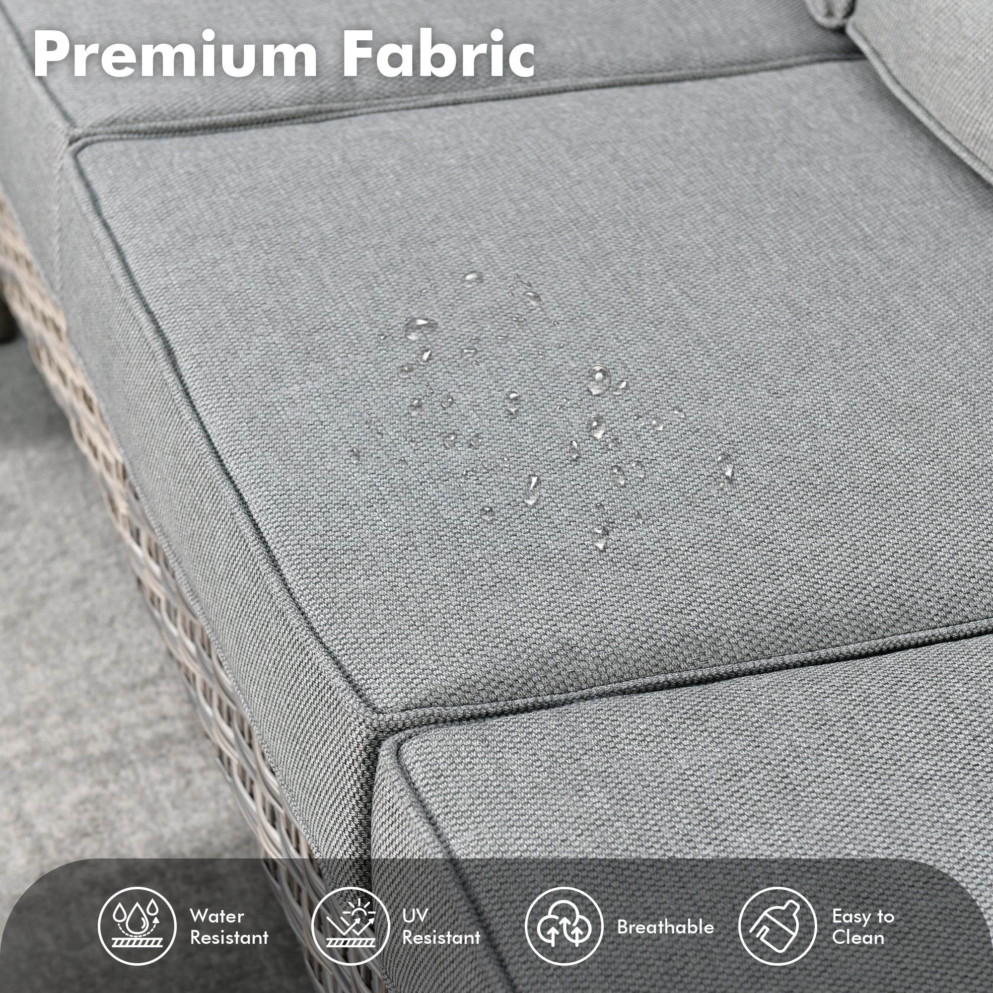 Ovios Conversation Set 5-Piece PAD Series include Rocking Chair & 47