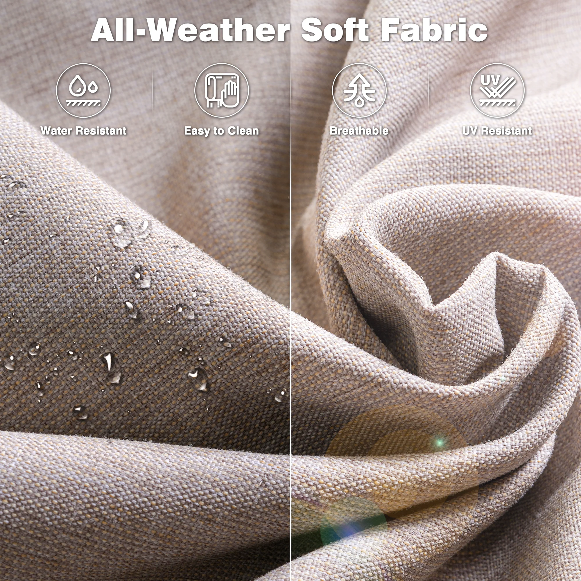 Ovios Patio Chairs 2-Piece Kenard Curved Handrest