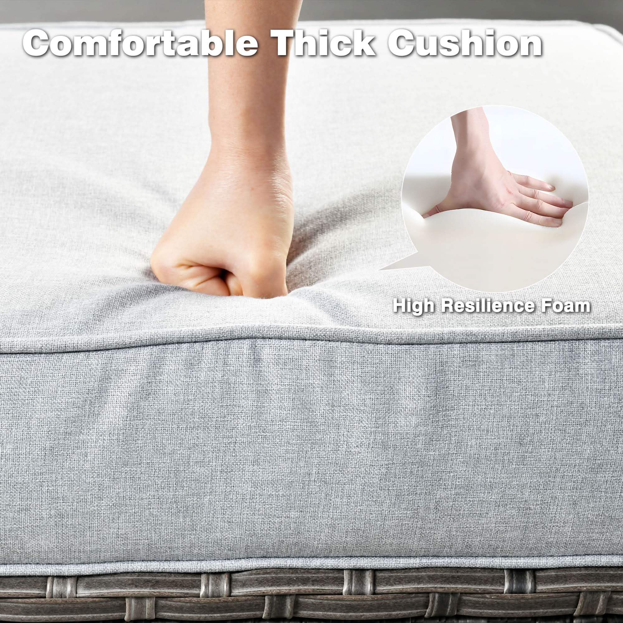 Ovios 6 Pieces Patio Furniture Set with 42