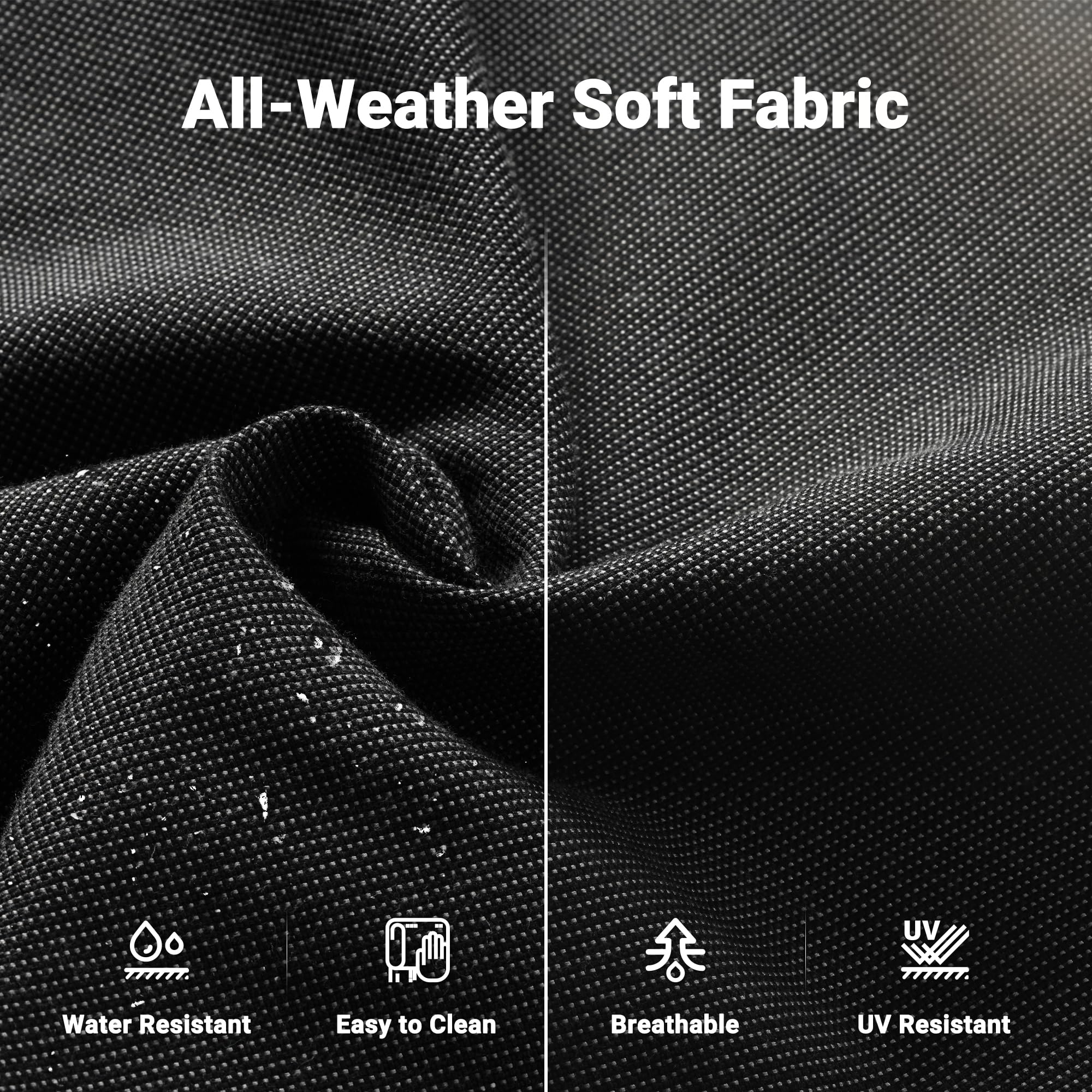 Ovios Patio Conversation Set 8-Piece with Swivel Rocking Chairs and Table