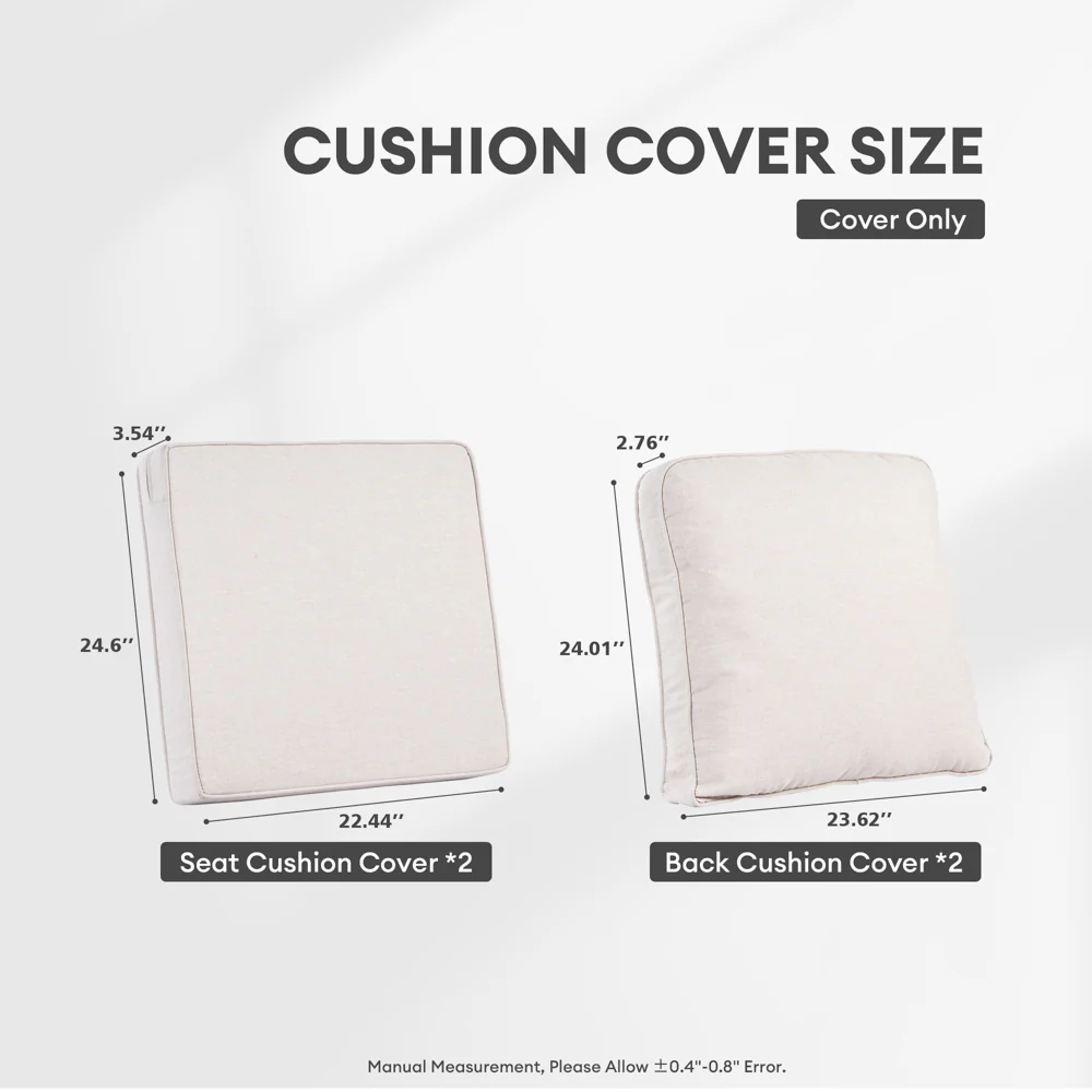 Ovios Kenard Series Replacement Seat, Back Cushion Cover(Refer to the Dimension in Description,Only cover)