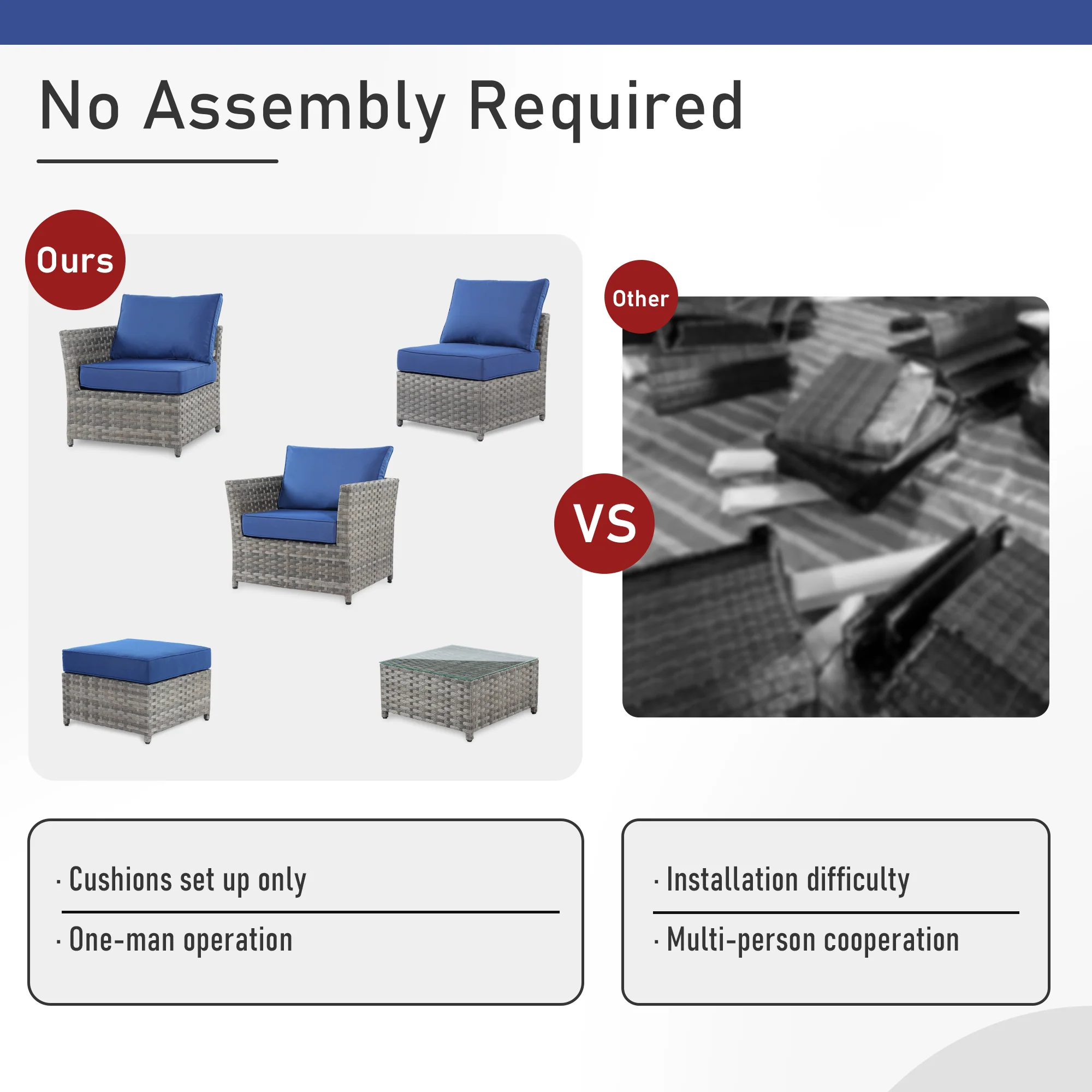 Ovios Patio Furniture Set 10-Piece include 42