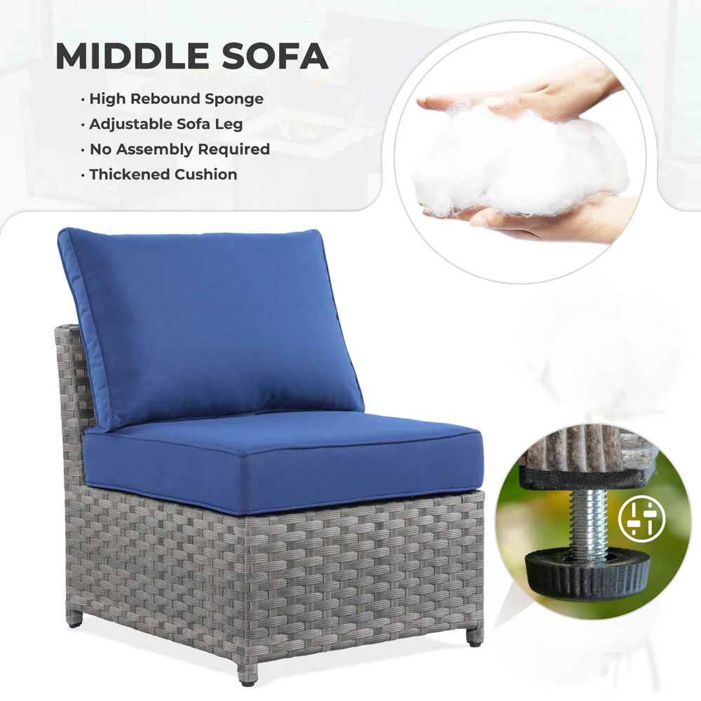 Ovios New Rimaru Series Patio Furniture Set 13-Piece include 42