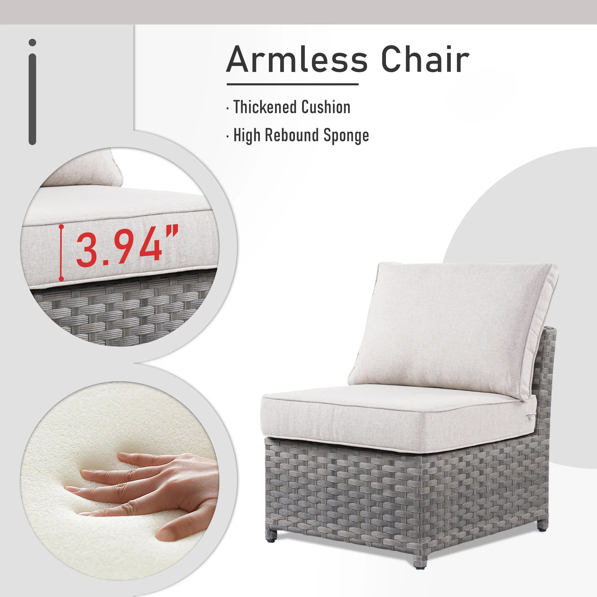 Ovios Patio Furniture Set 10-Piece include 42