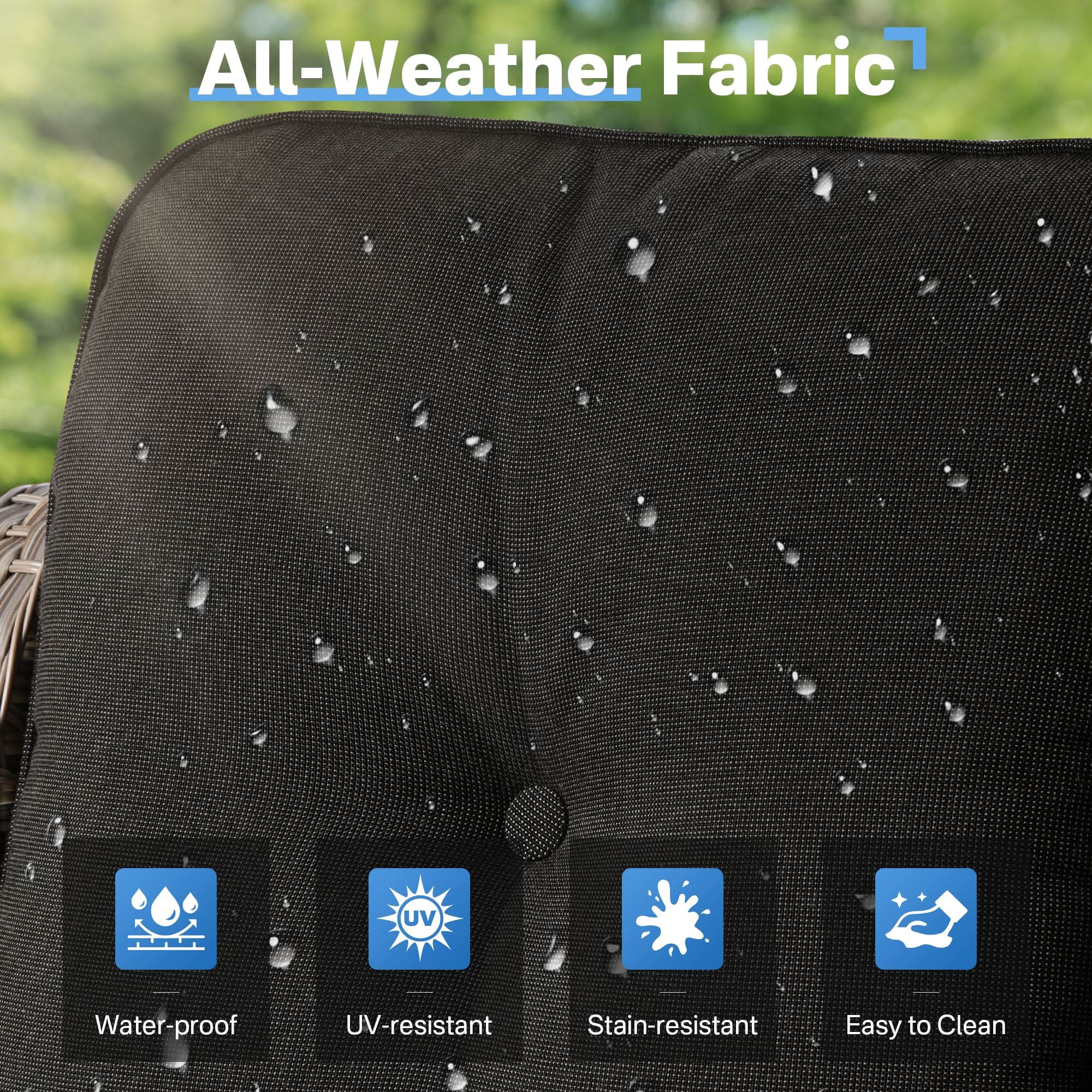 Ovios Conversation Set 3-Piece PAD Series,Swivel Chair