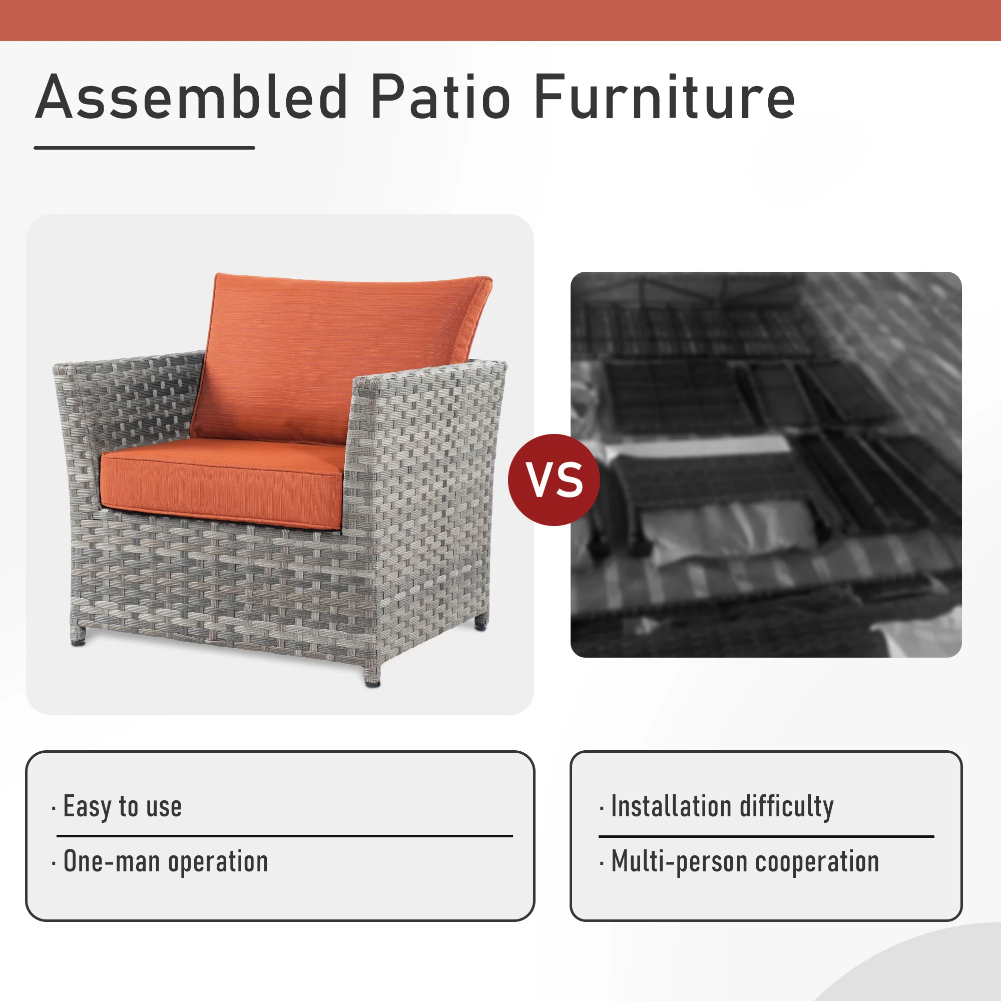 Ovios Patio Furniture Set 10-Piece include 42