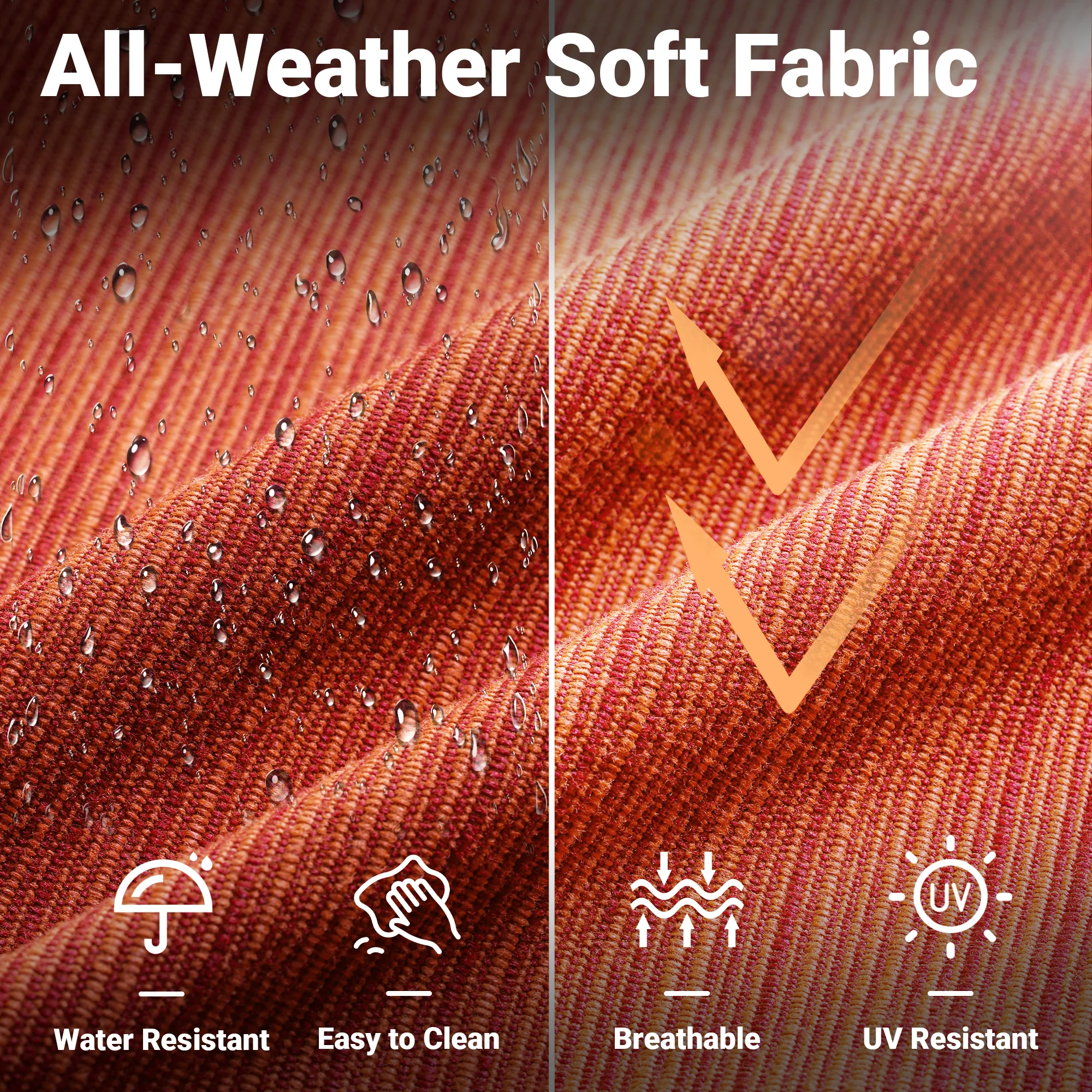 Ovios Patio Chairs New Vultros 3-Piece with Table High Back Square Shape Armrest