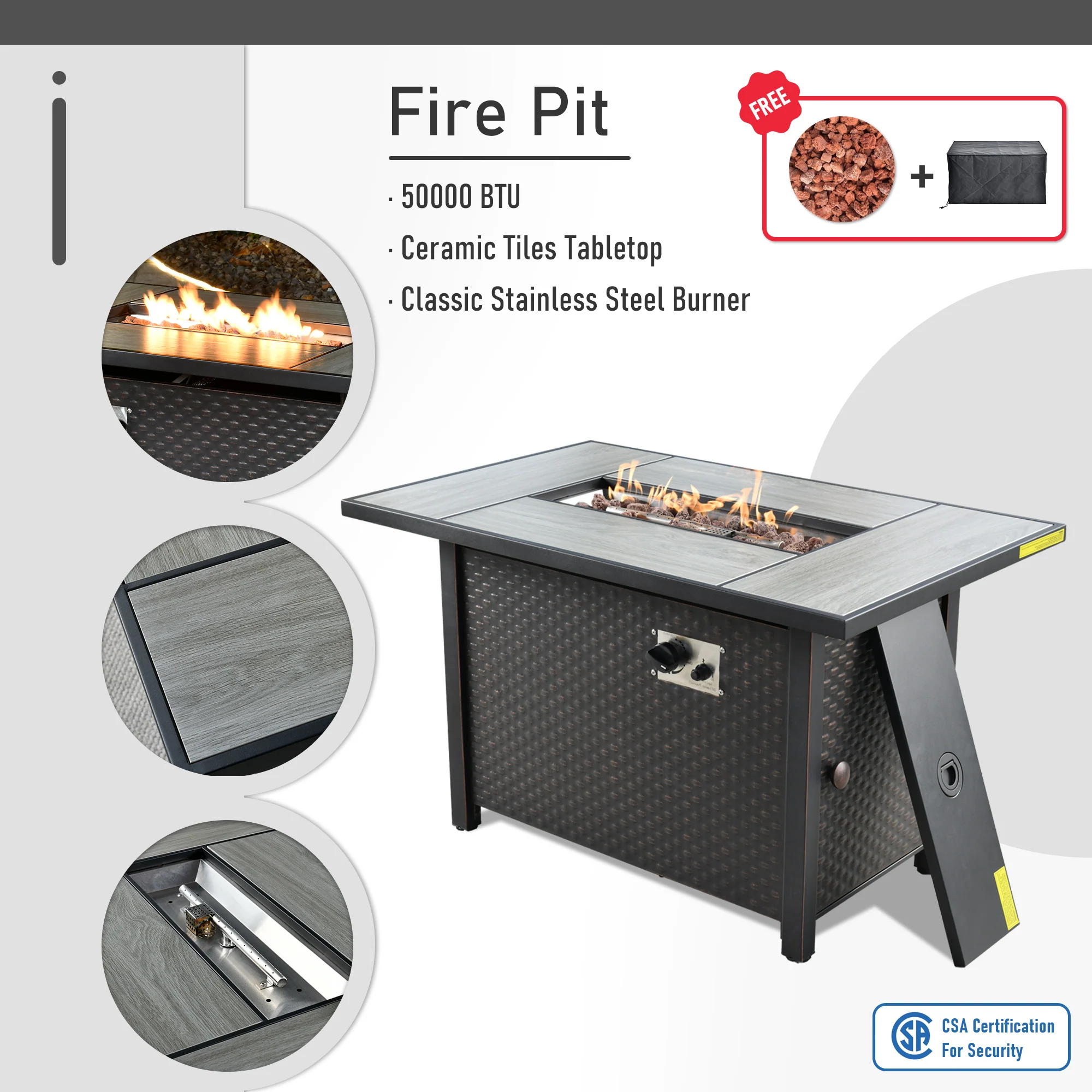 Ovios Patio Furniture Set 10-Piece include 42