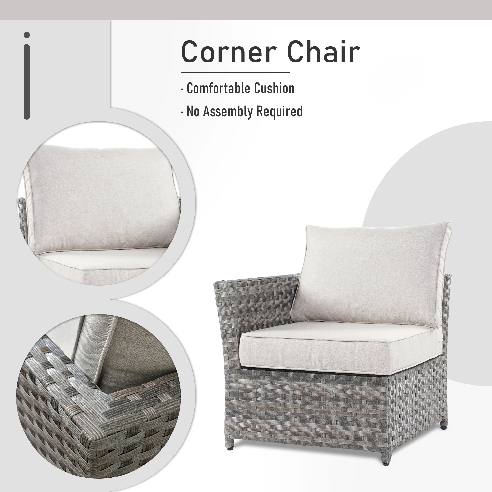 Ovios Patio Furniture Set 10-Piece include 42