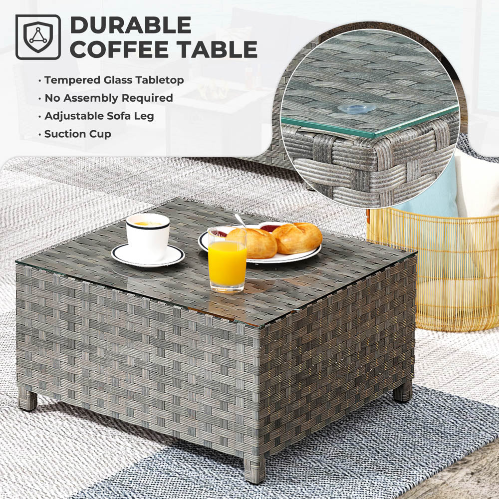 Ovios New Rimaru Series Patio Furniture Set 15-Piece include Swivel Chairs and 42