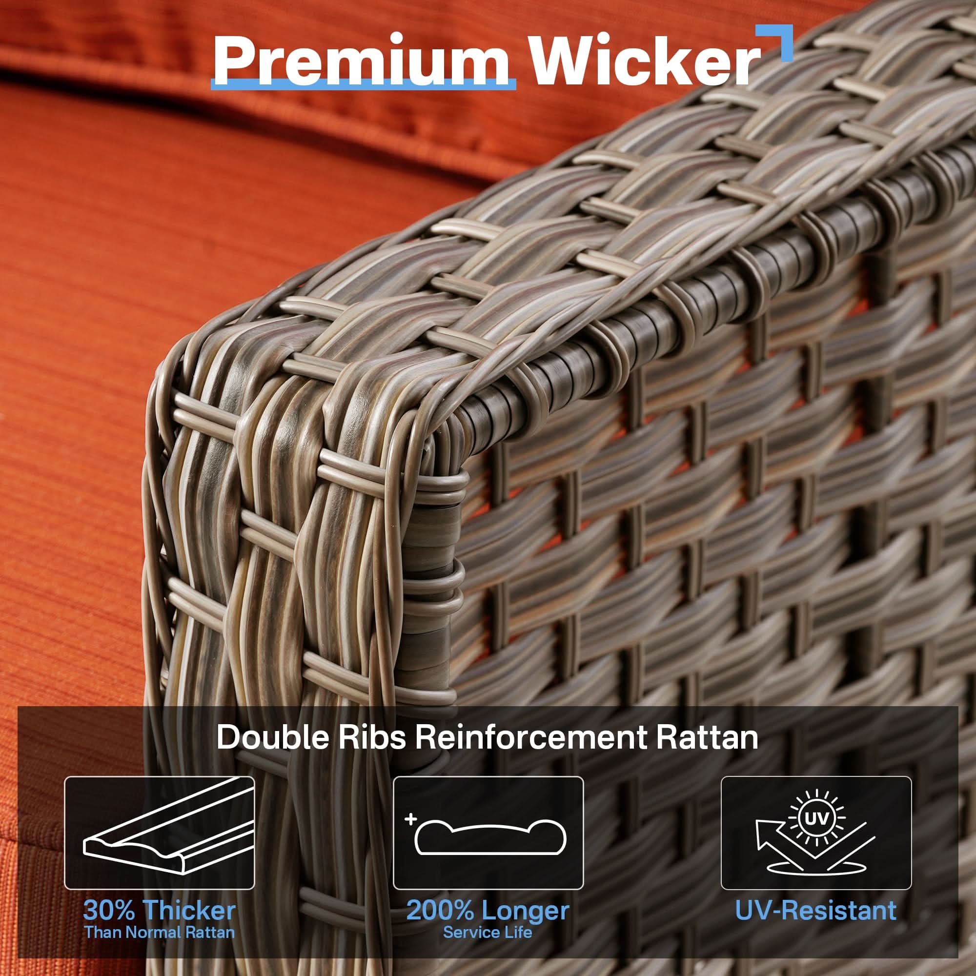 Ovios Conversation Set 3-Piece PAD Series,Swivel Chair