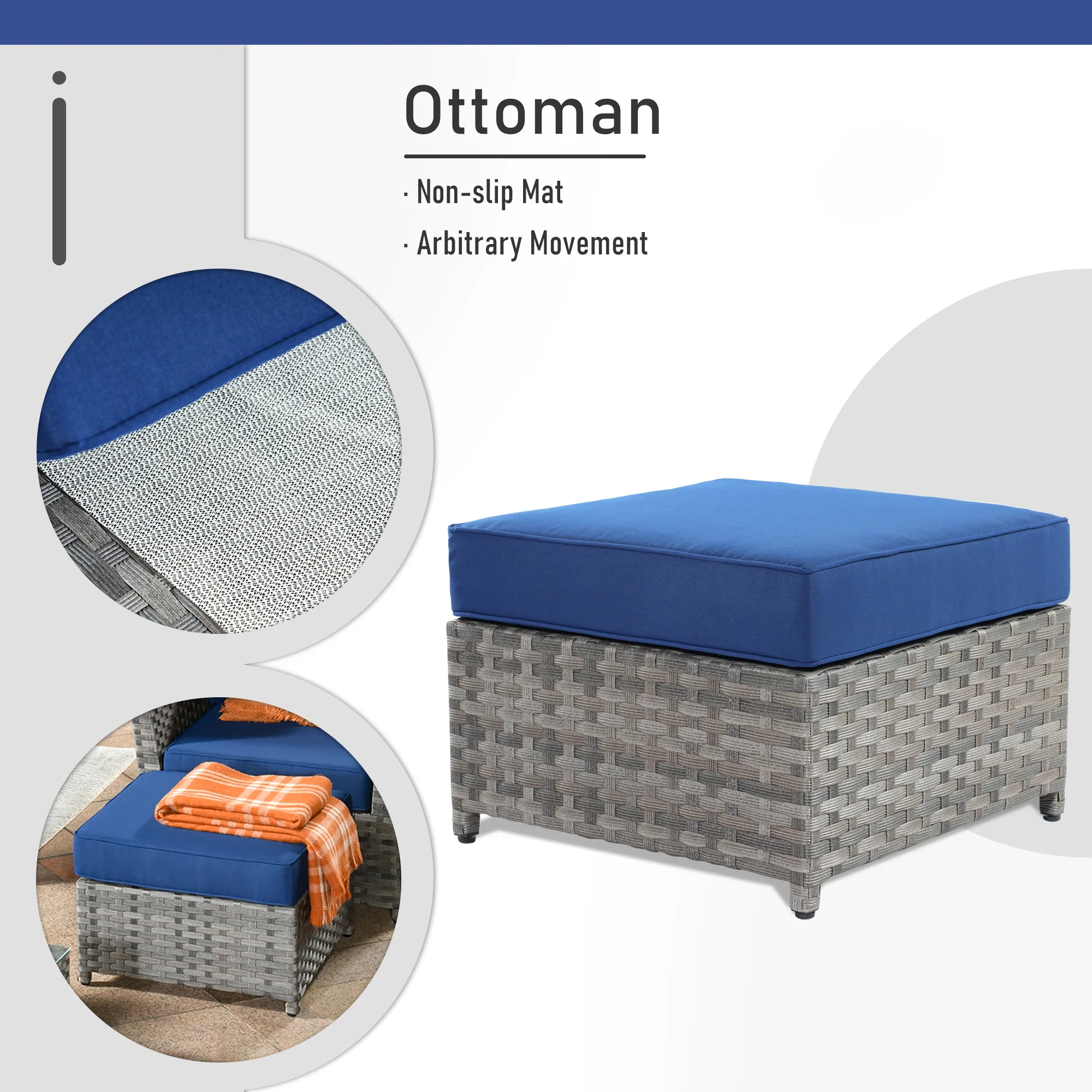 Ovios Patio Furniture Set 10-Piece include 42