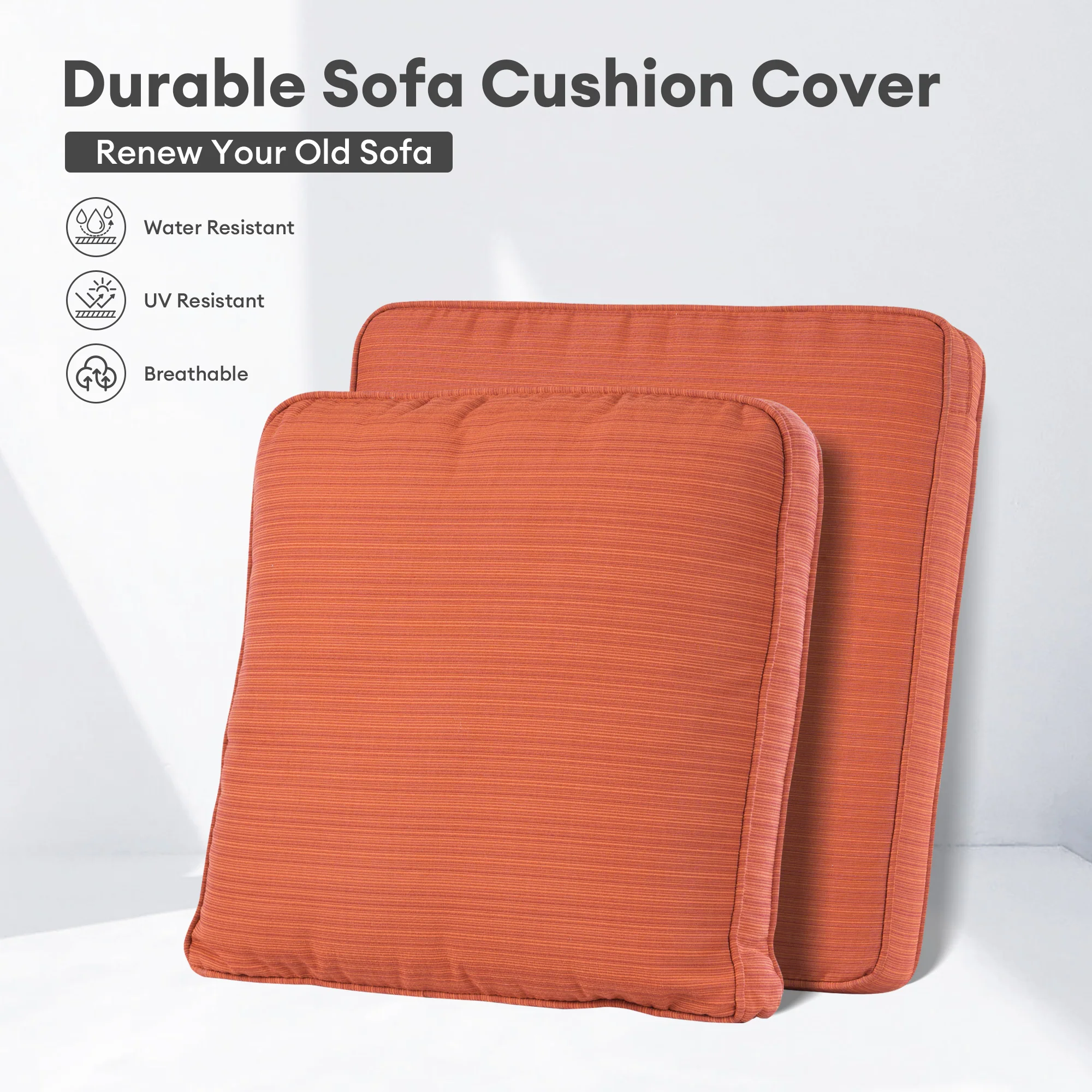 Ovios Kenard Series Replacement Seat, Back Cushion Cover(Refer to the Dimension in Description,Only cover)