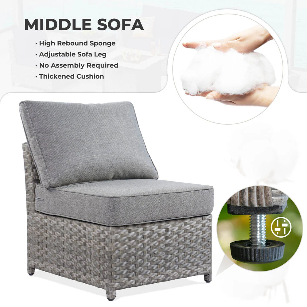 Ovios New Rimaru Series Patio Furniture Set 13-Piece include 42